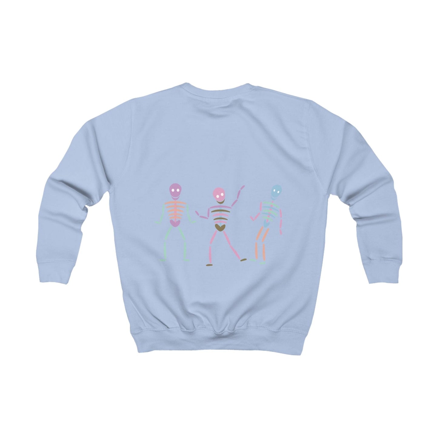 Printify Kids clothes Kids Pastel Dancing Skelton Sweatshirt