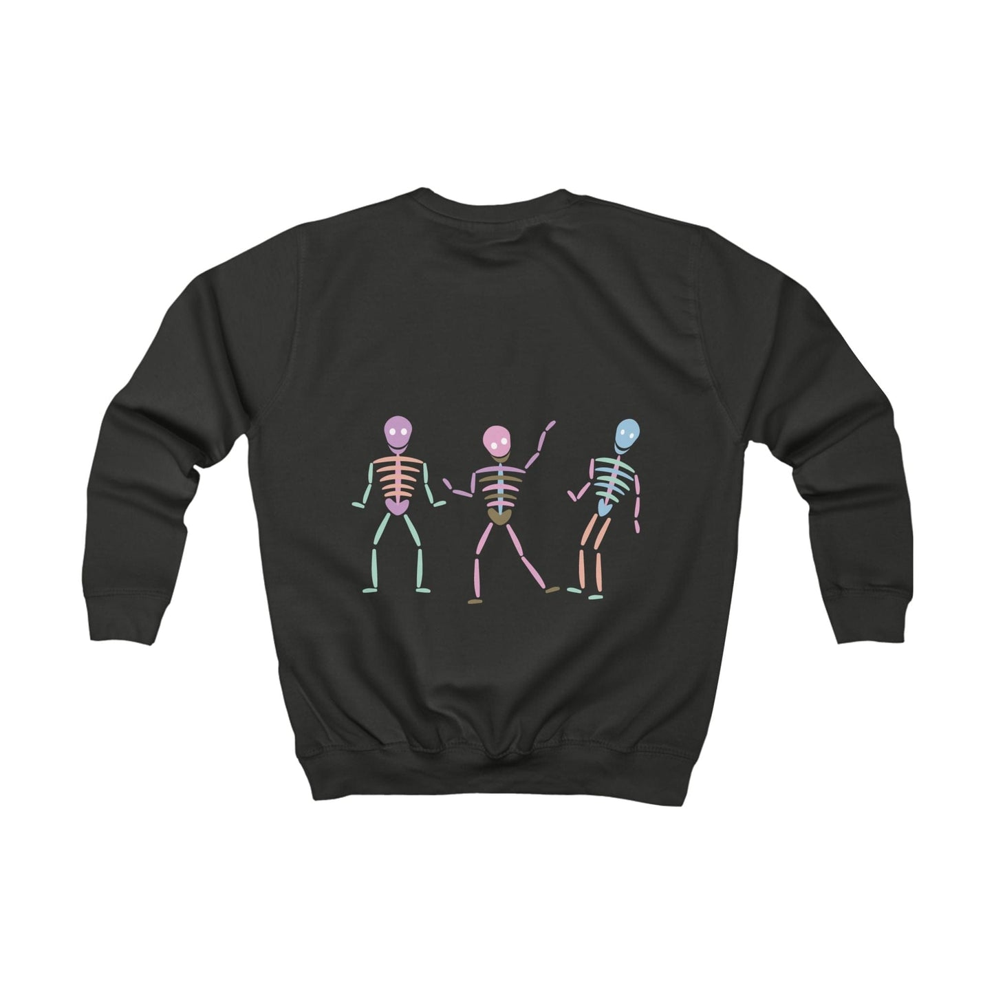 Printify Kids clothes Kids Pastel Dancing Skelton Sweatshirt
