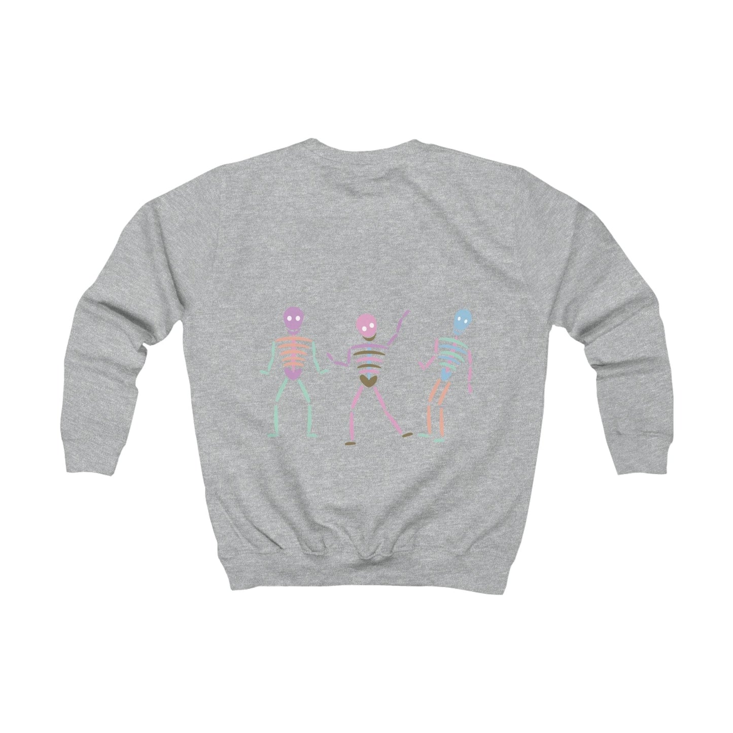 Printify Kids clothes Kids Pastel Dancing Skelton Sweatshirt