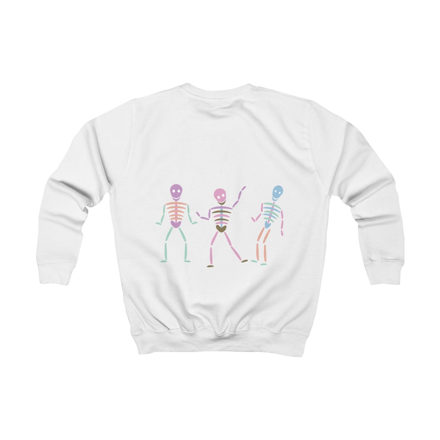 Printify Kids clothes Kids Pastel Dancing Skelton Sweatshirt
