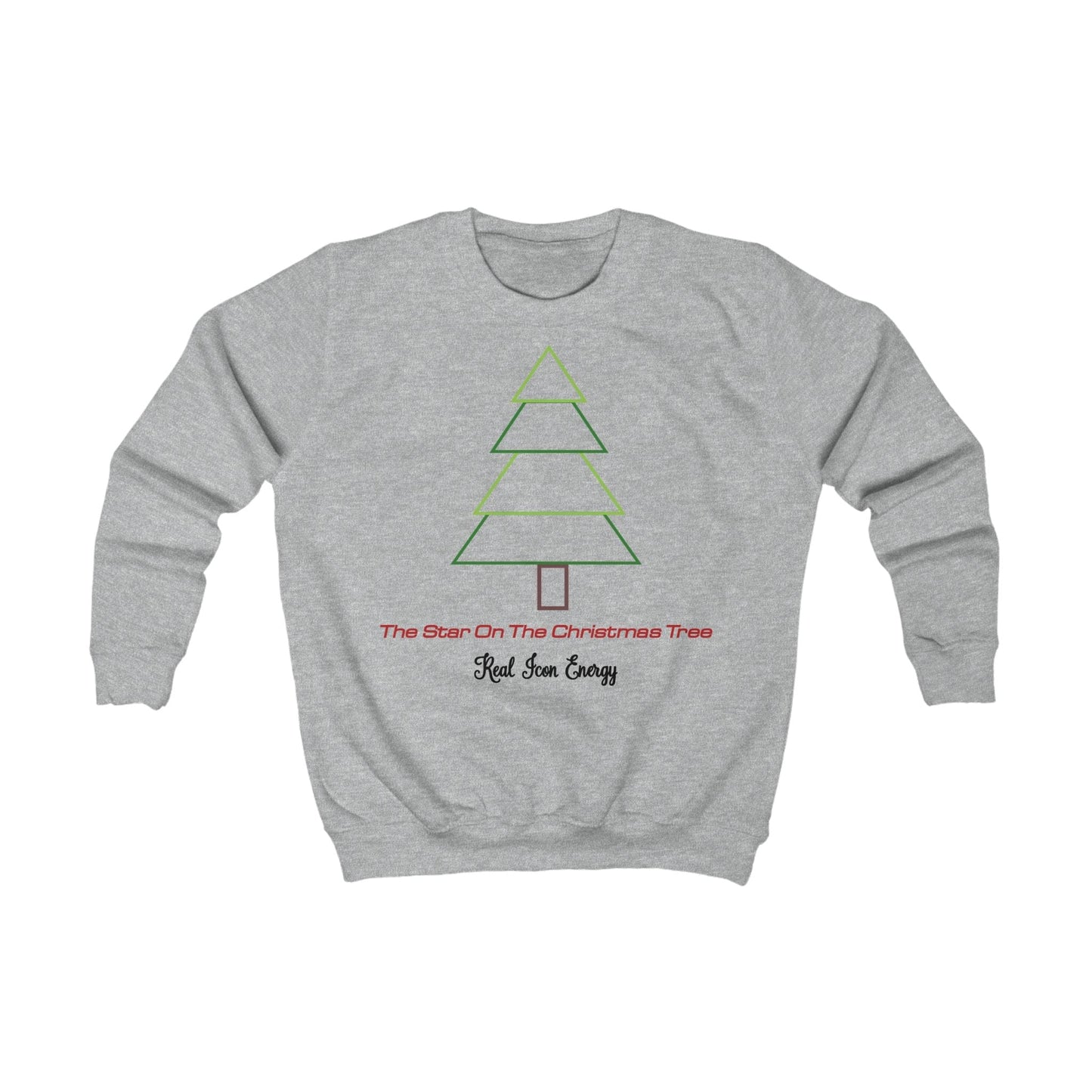 Printify Kids clothes S / Heather Grey Kids Christmas Sweatshirt – Star on the Tree