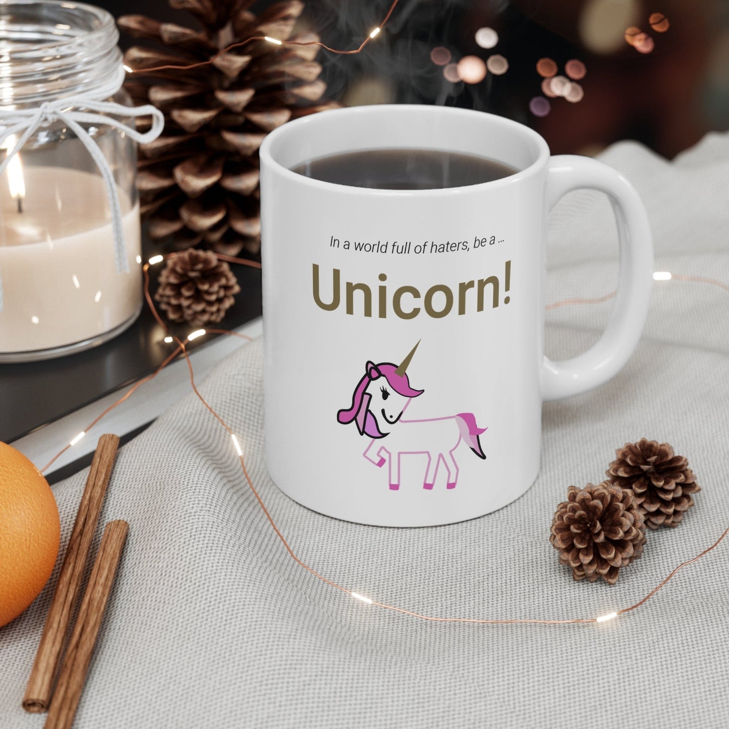 Printify Mug 11oz Be a Unicorn Mug White 11oz
