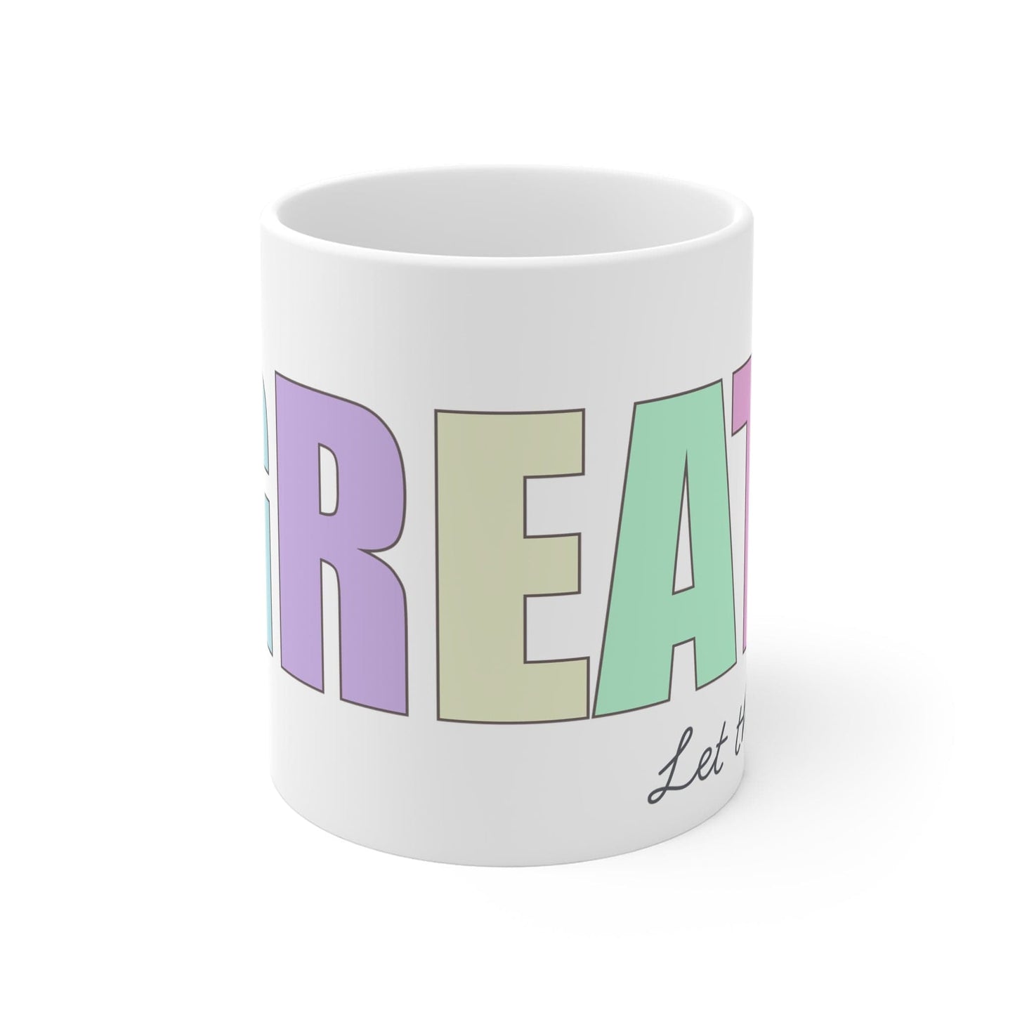 Printify Mug 11oz Be great Pastel 11oz Mug