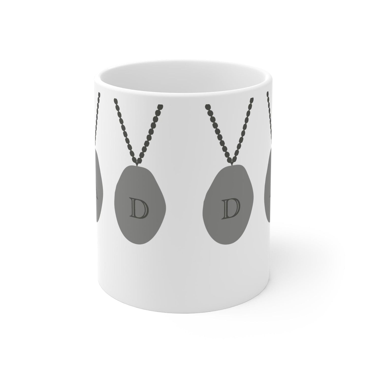 Printify Mug 11oz Dad Pebble necklace 11oz White Mug