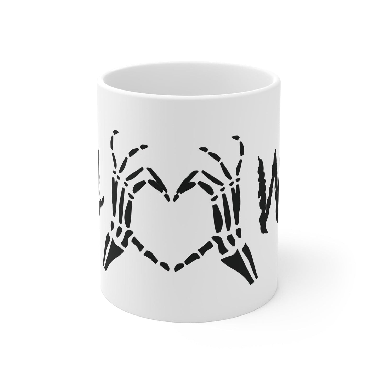 Printify Mug 11oz Halloween Heart Hands 11oz Mug