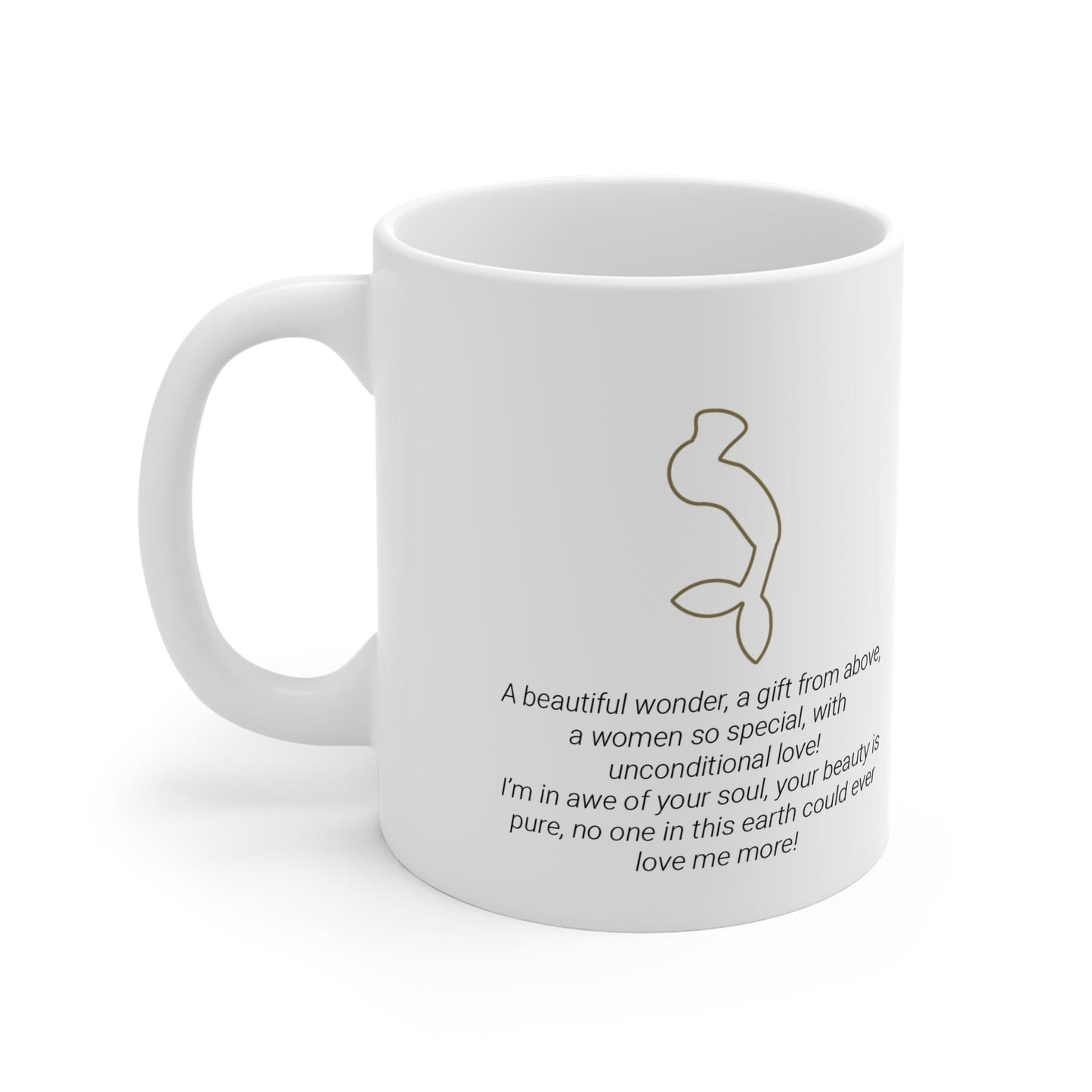 Printify Mug 11oz Mum-mazing Mermaid Icon Mug White 11oz