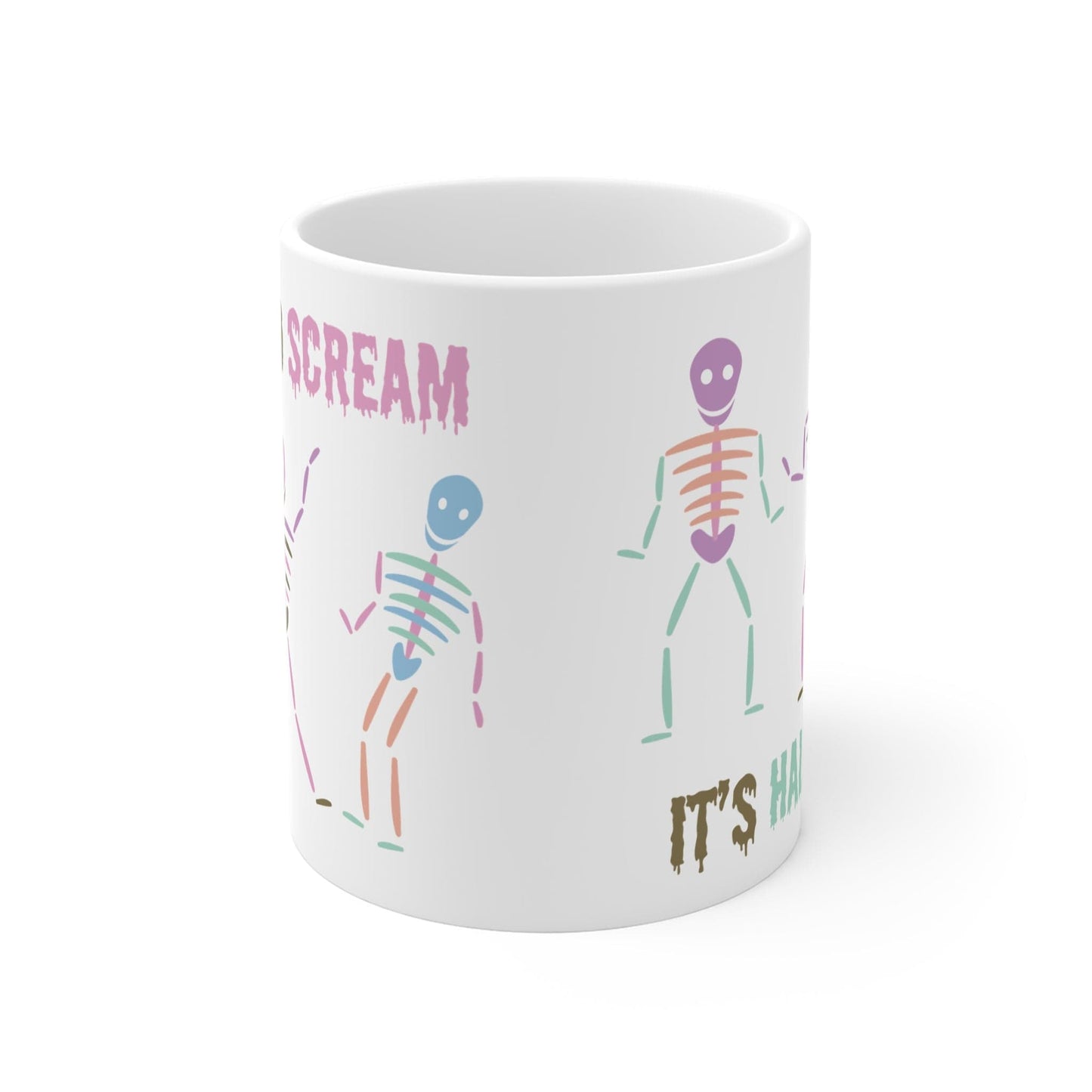 Printify Mug 11oz Pastel Dancing Skeletons 11oz Mug