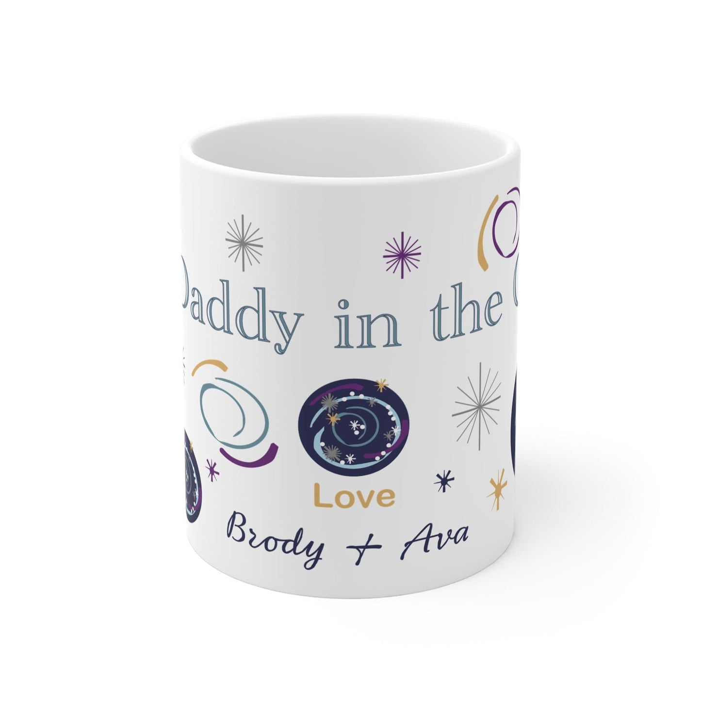 Printify Mug 11oz Personalise Best Daddy in the galaxy 11oz Mug