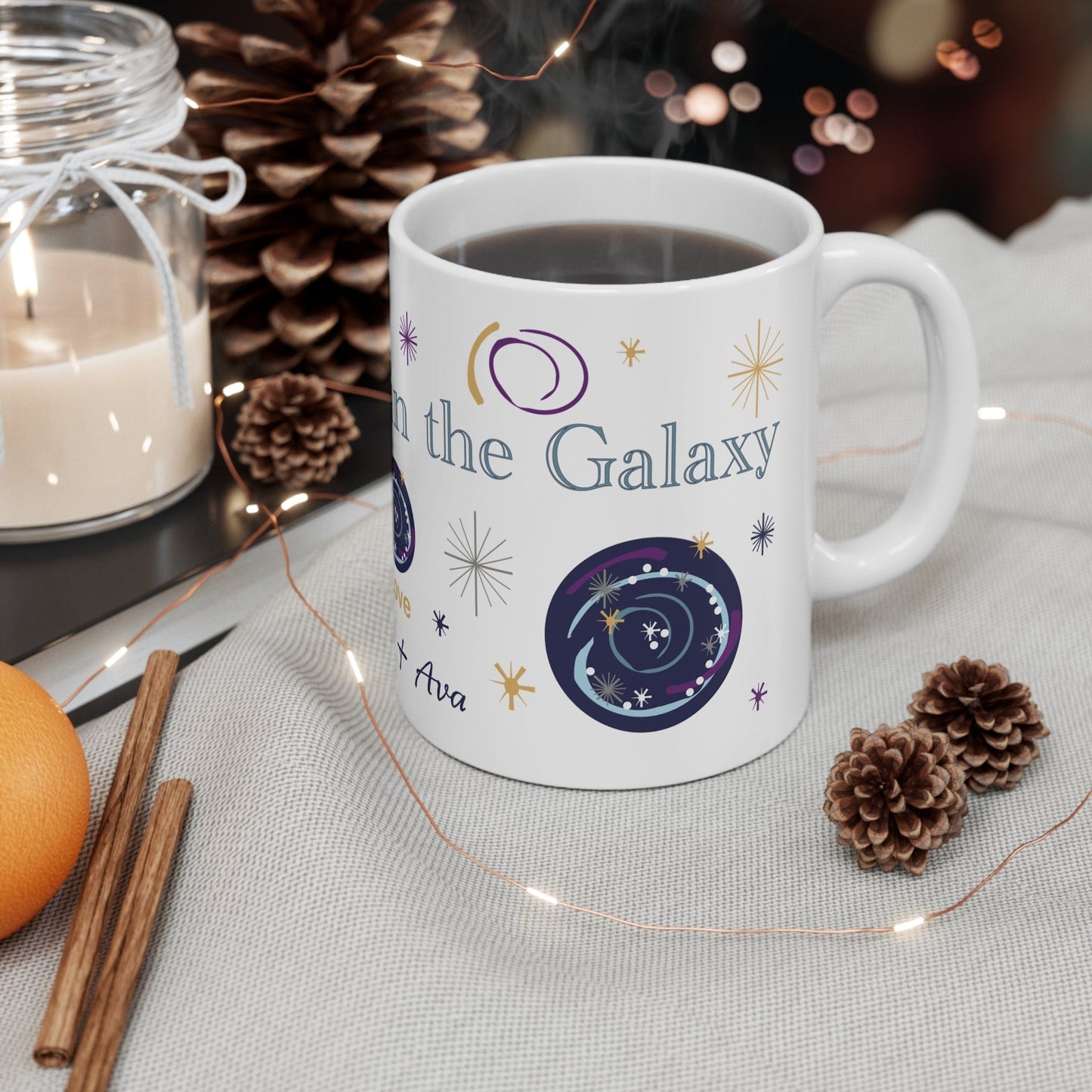 Printify Mug 11oz Personalise Best Daddy in the galaxy 11oz Mug