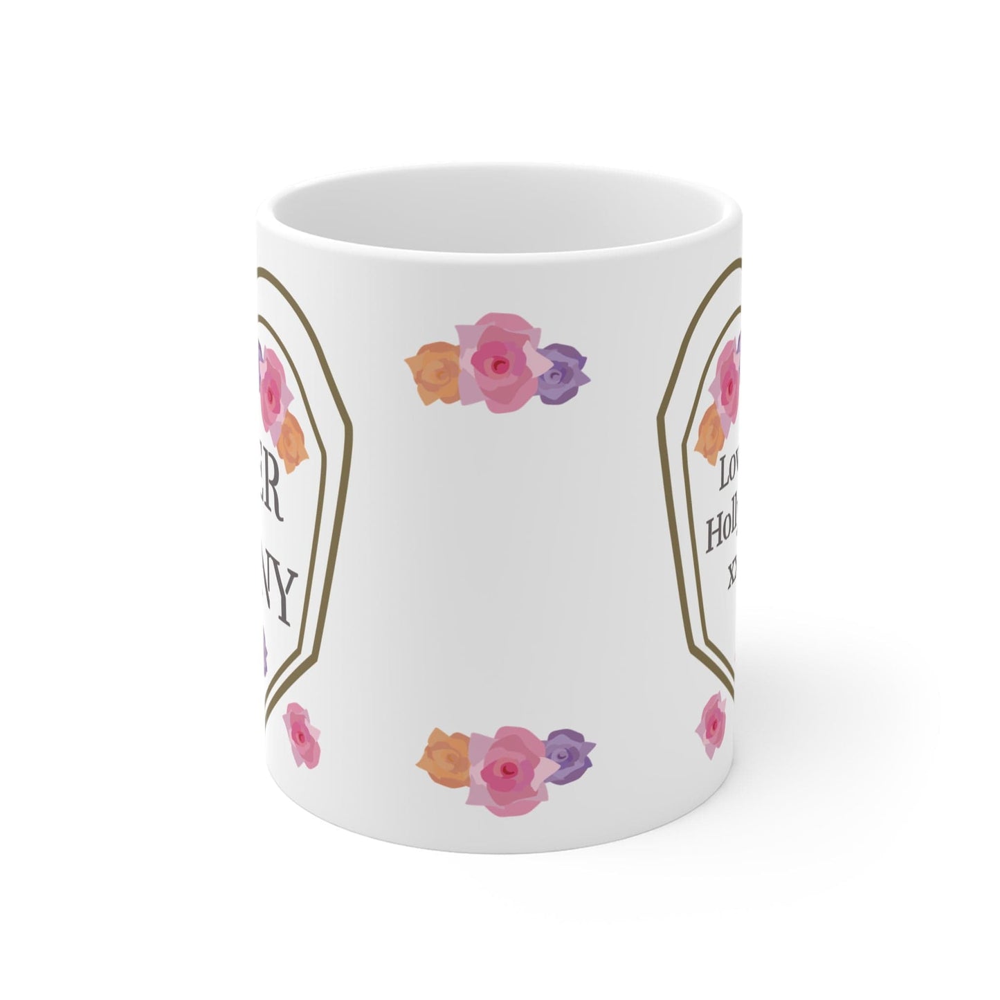 Printify Mug 11oz Personalise Super Nanny floral 11oz Mug