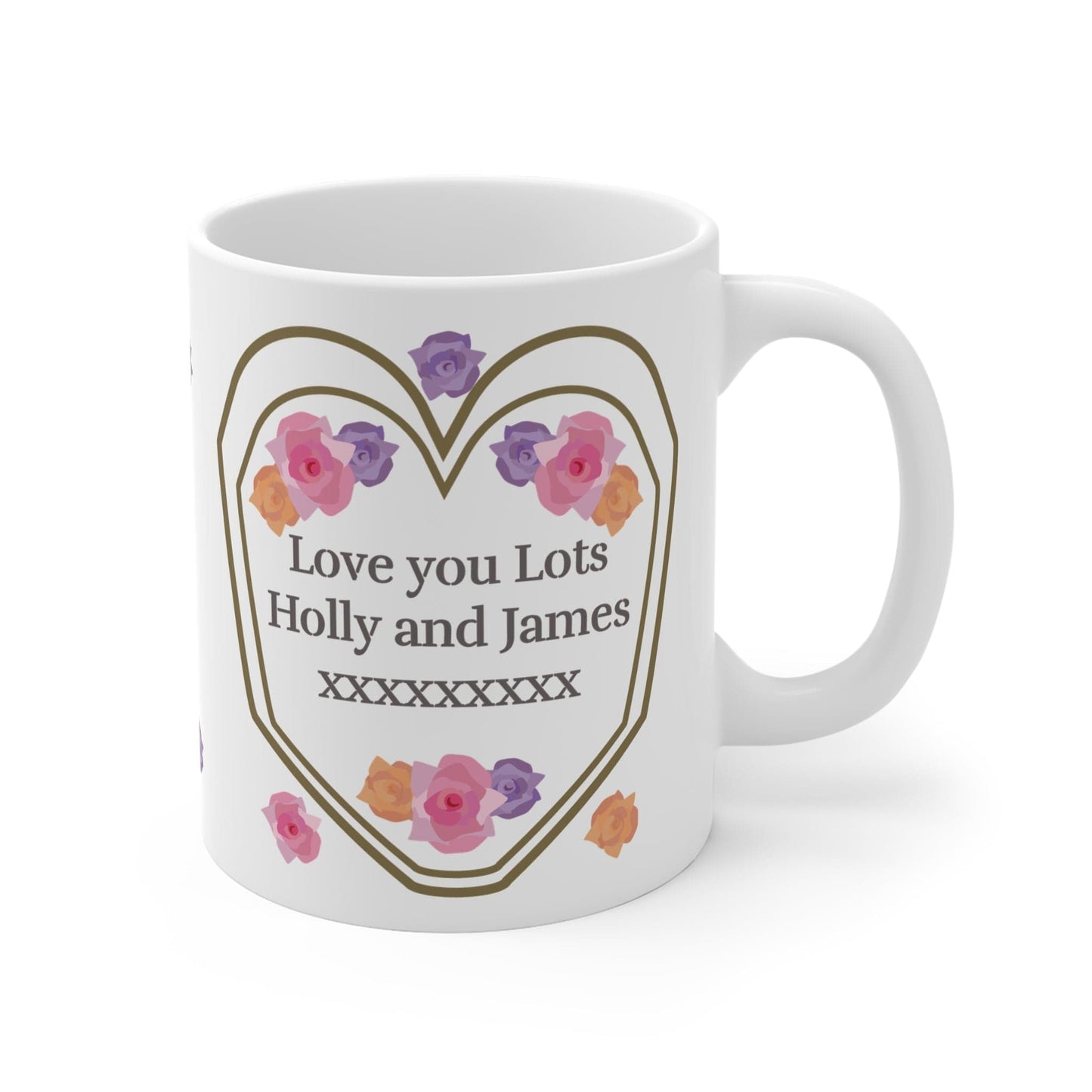 Printify Mug 11oz Personalise Super Nanny floral 11oz Mug