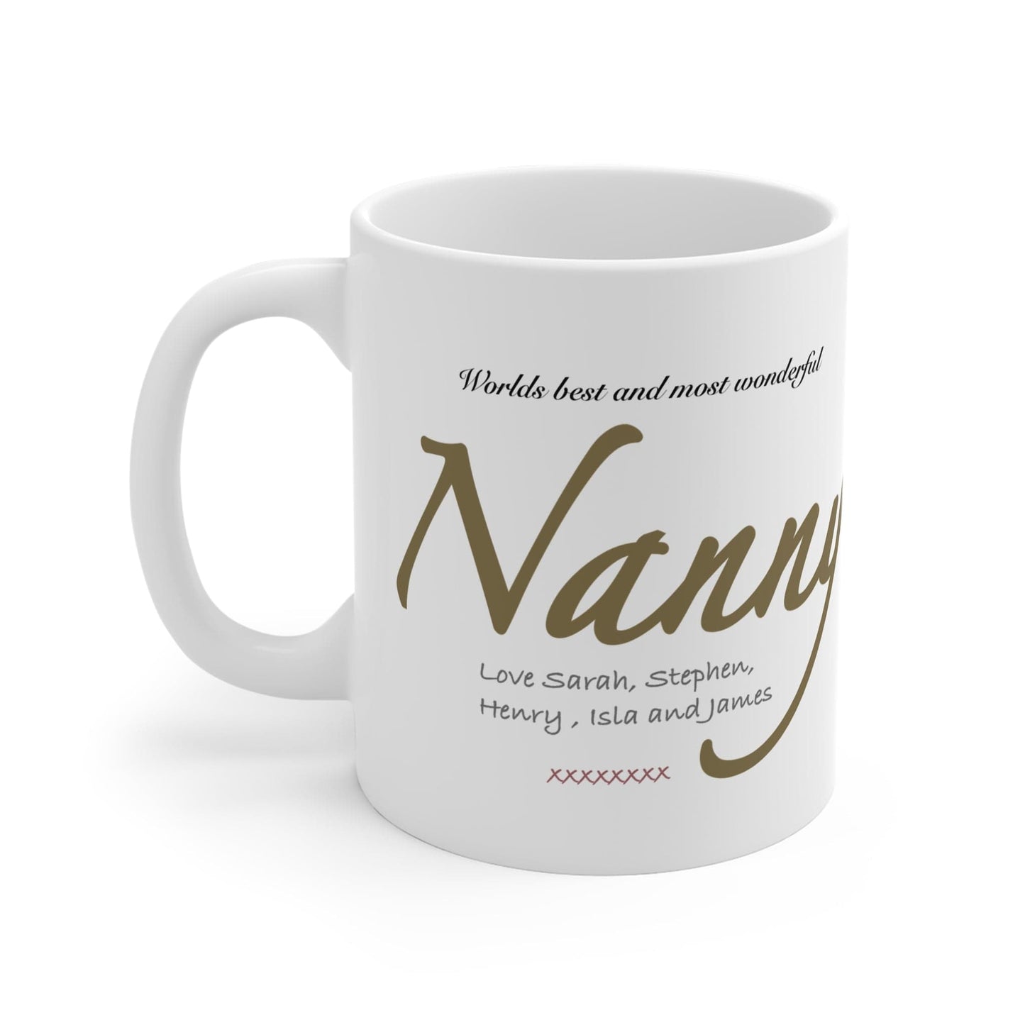 Printify Mug 11oz Personalised Best Nanny 11oz Mug