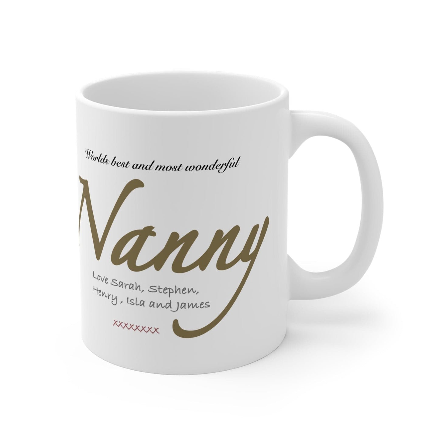 Printify Mug 11oz Personalised Best Nanny 11oz Mug