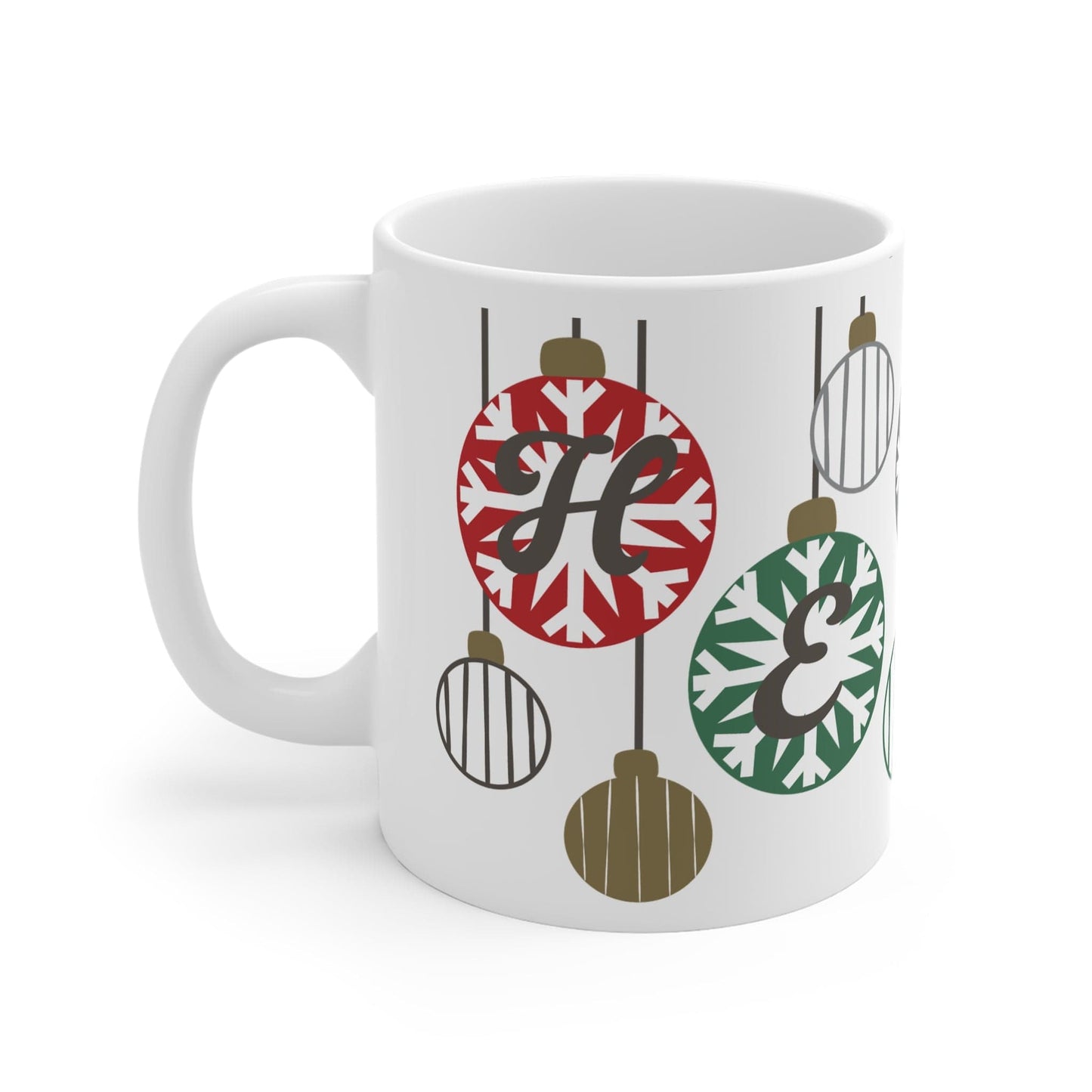 Printify Mug 11oz Personalised Christmas Bauble Mug