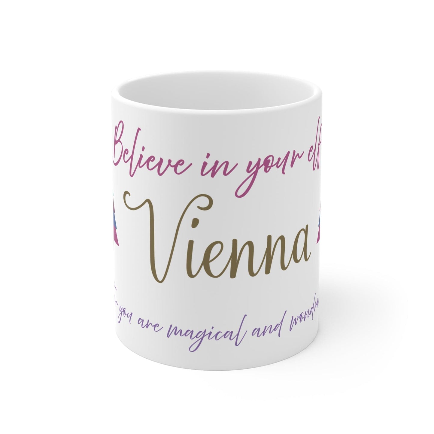 Printify Mug 11oz Personalised Christmas Mug - Believe in Your Elf