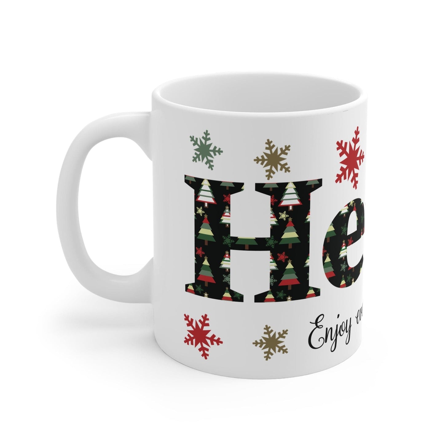 Printify Mug 11oz Personalised Christmas Print Name Mug