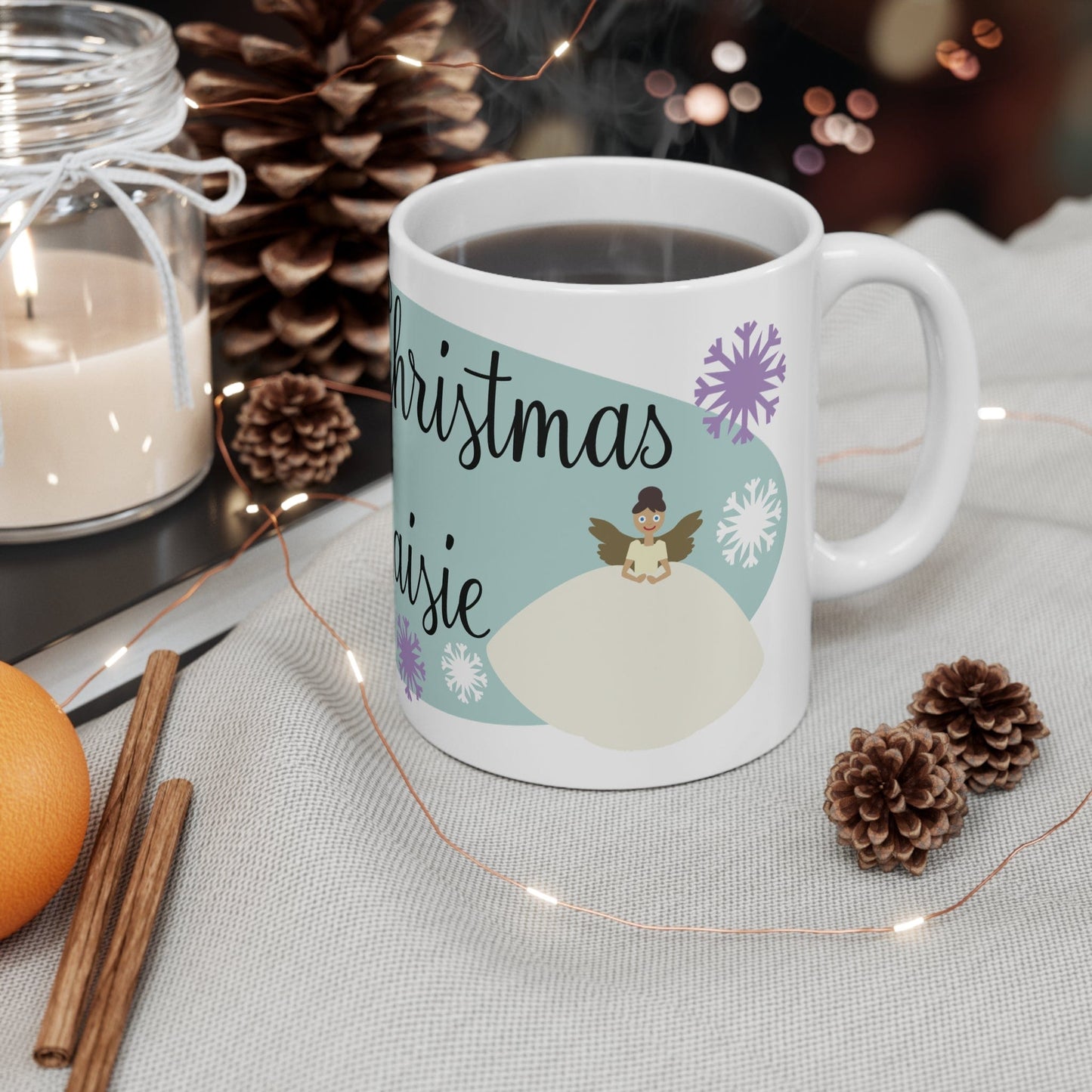 Printify Mug 11oz Personalised Cute Fairy Christmas Mug