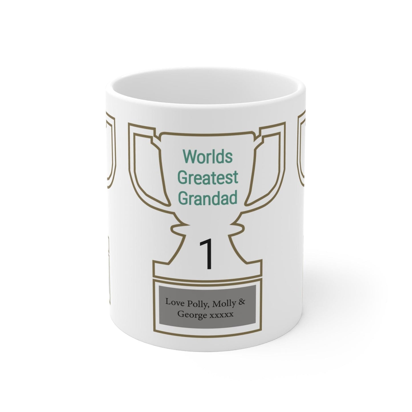 Printify Mug 11oz Personalised Grandad Trophy 11oz Mug