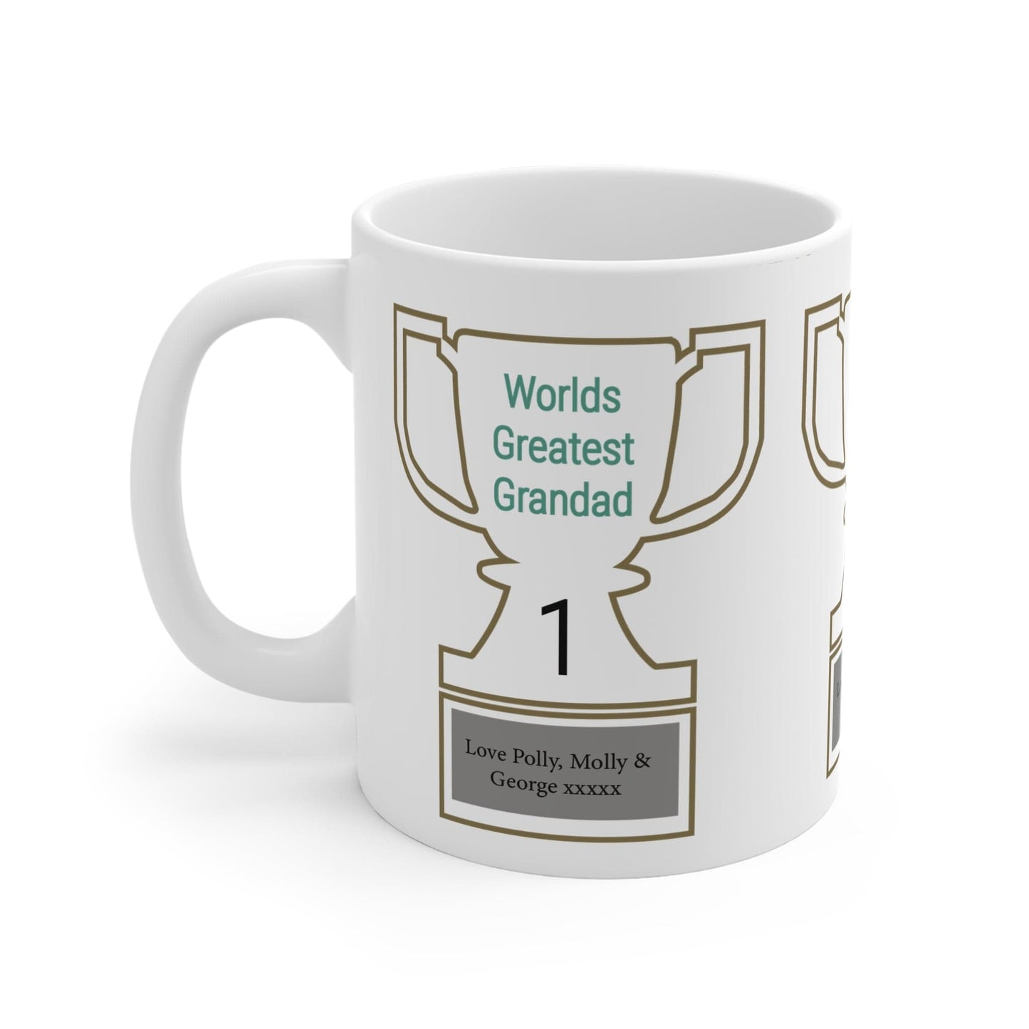 Printify Mug 11oz Personalised Grandad Trophy 11oz Mug