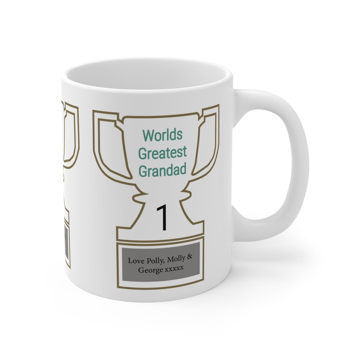 Printify Mug 11oz Personalised Grandad Trophy 11oz Mug