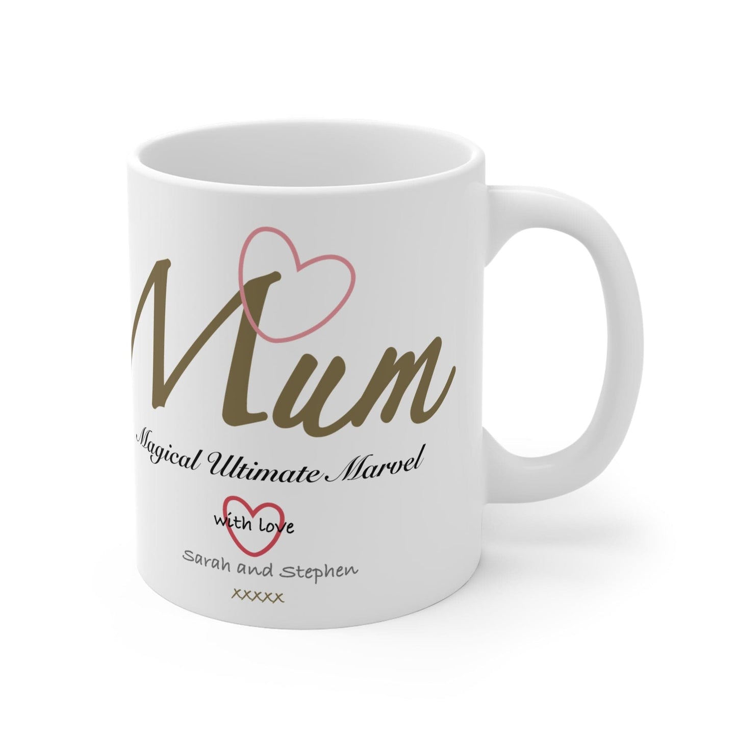 Printify Mug 11oz Personalised Mum with love 11oz Mug
