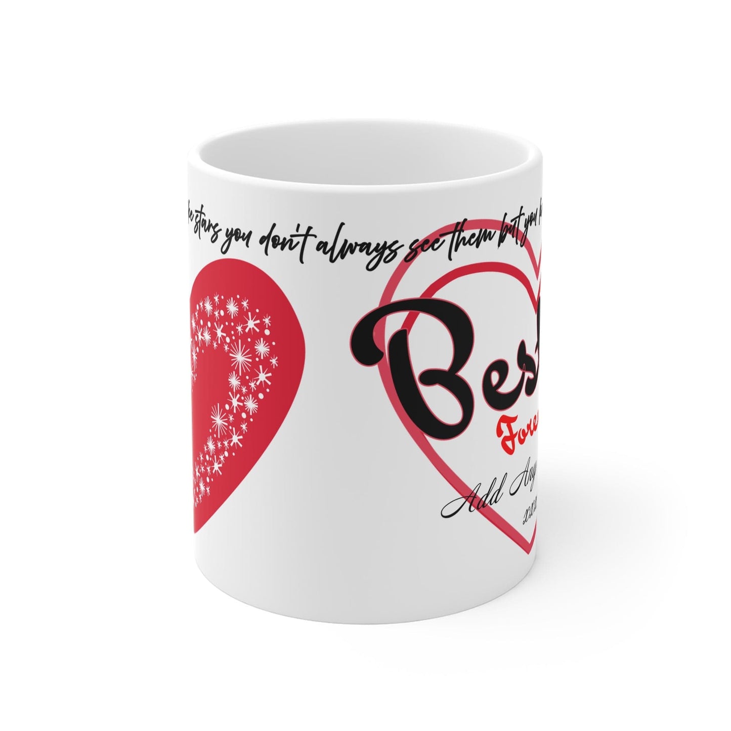 Printify Mug 11oz Personalised True Friends Bestie Mug