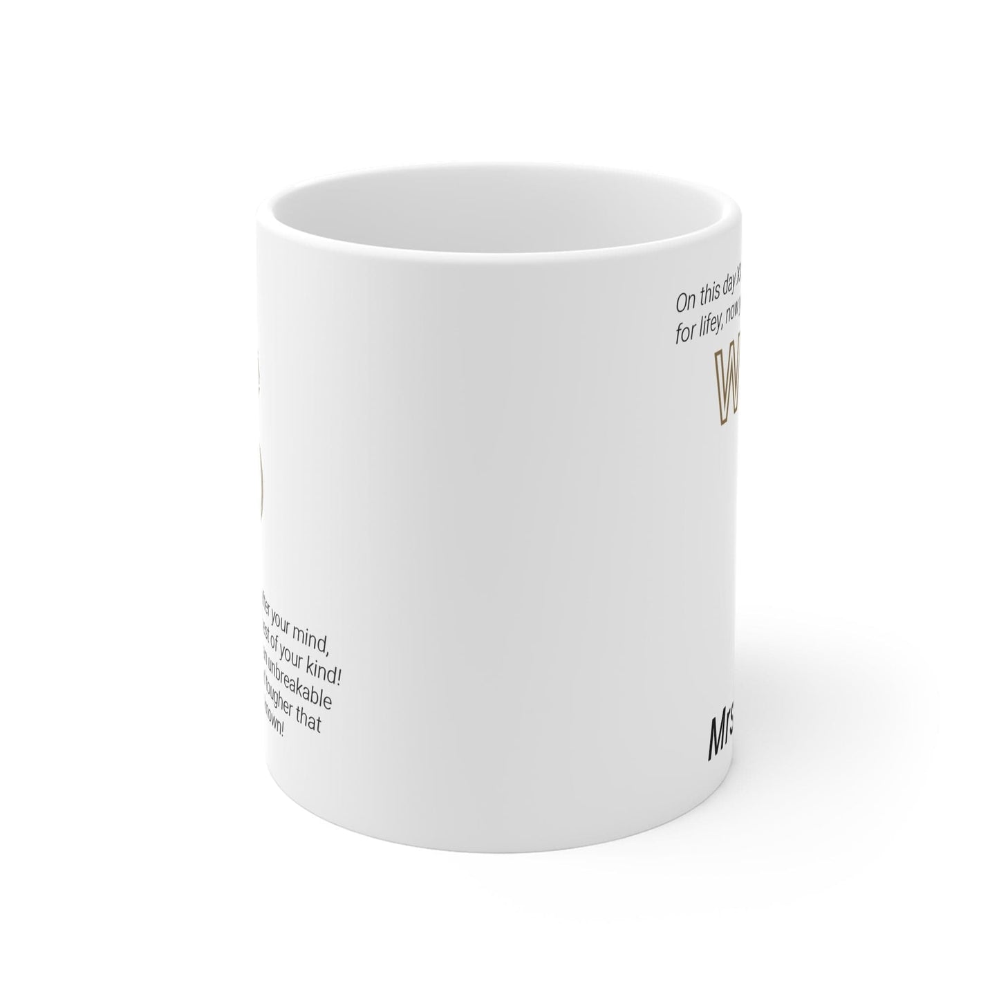 Printify Mug 11oz Personalised Wifey Date Name Mug 11oz