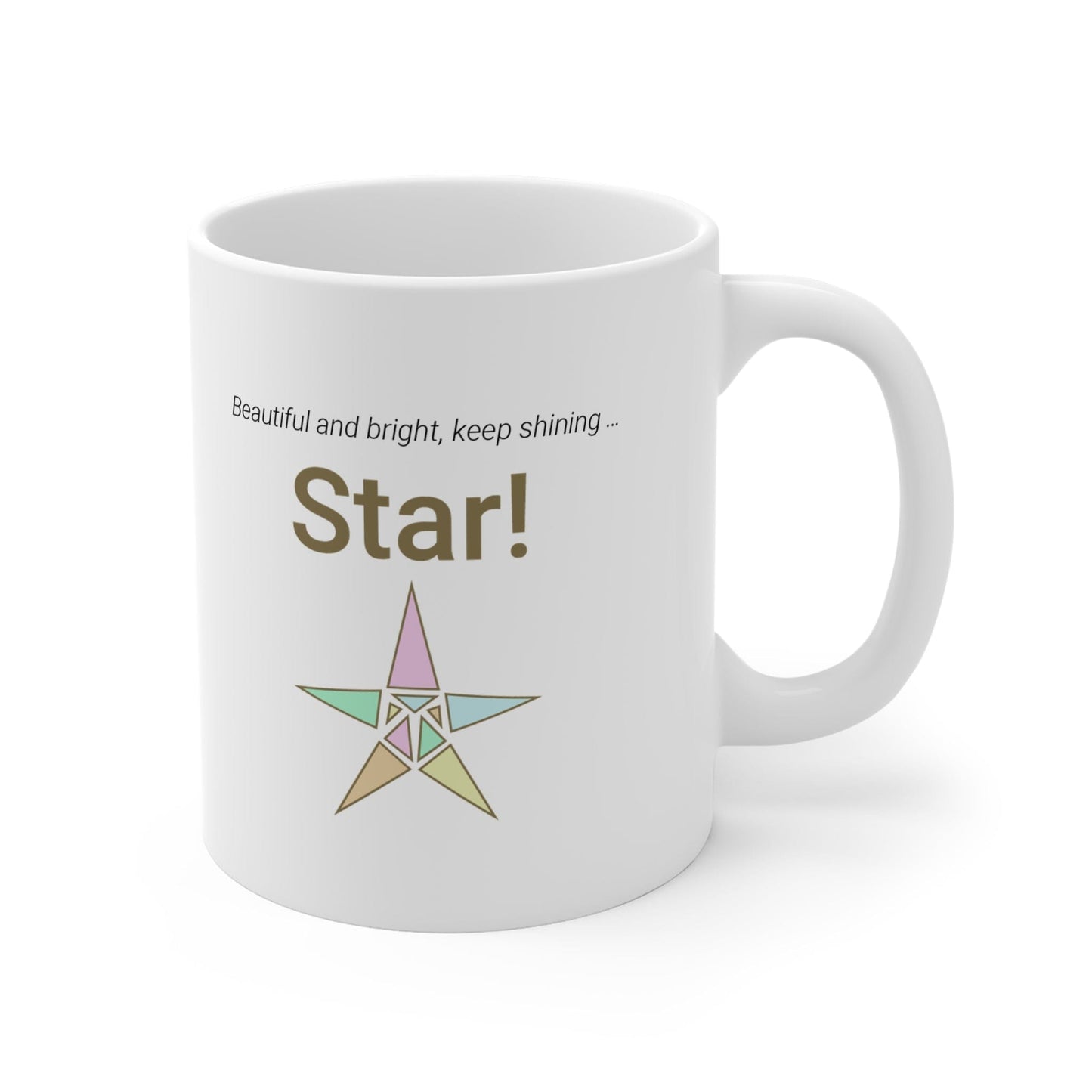 Printify Mug 11oz Shining Star Icon Mug White 11oz