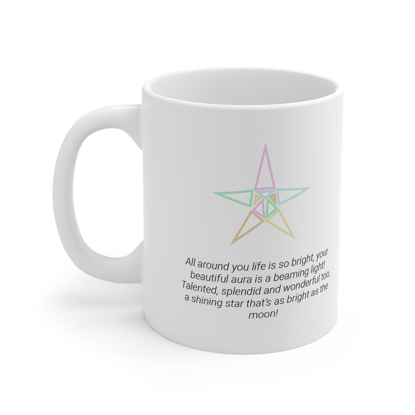 Printify Mug 11oz Shining Star Icon Mug White 11oz