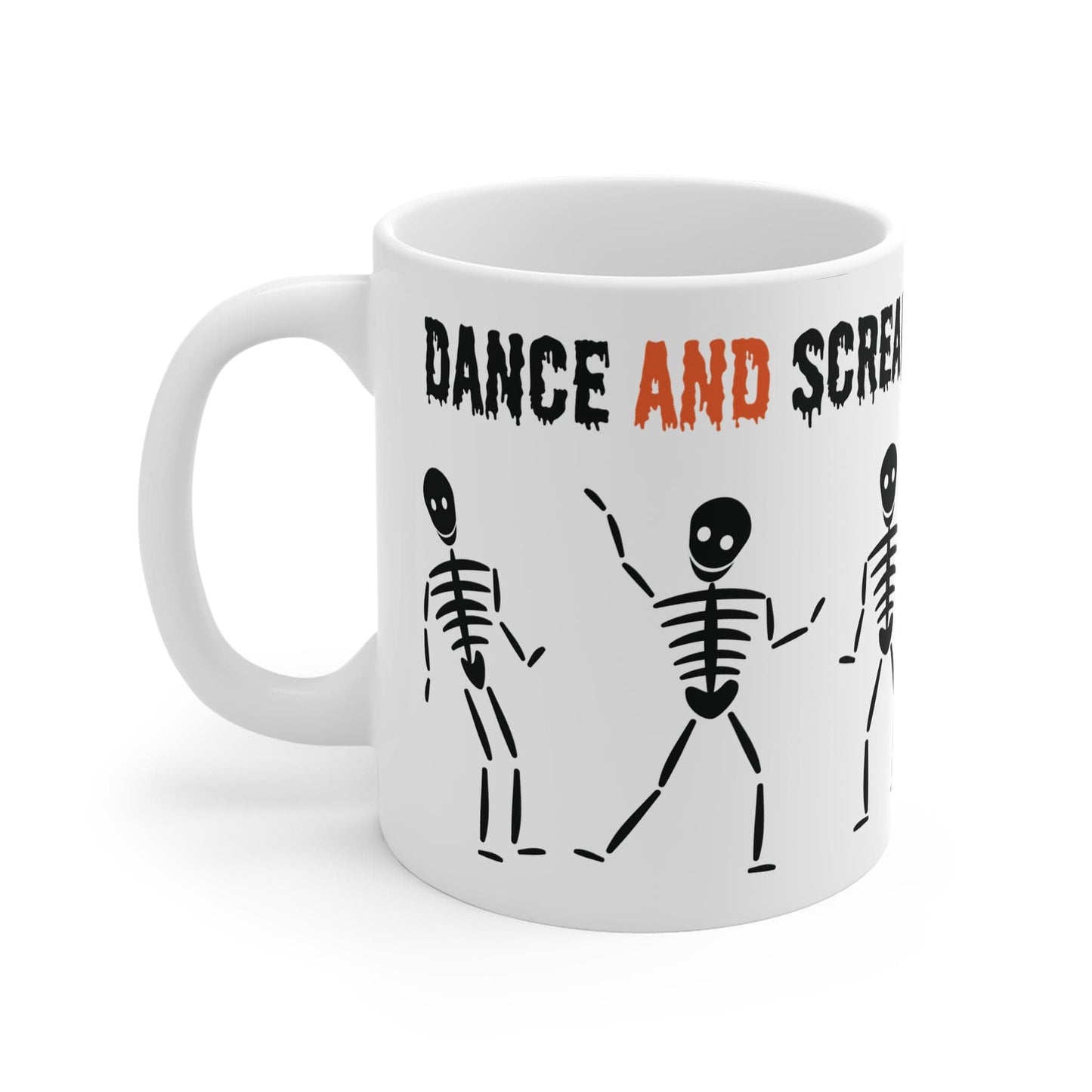 Printify Mug 11oz Skeleton dance 11oz Mug