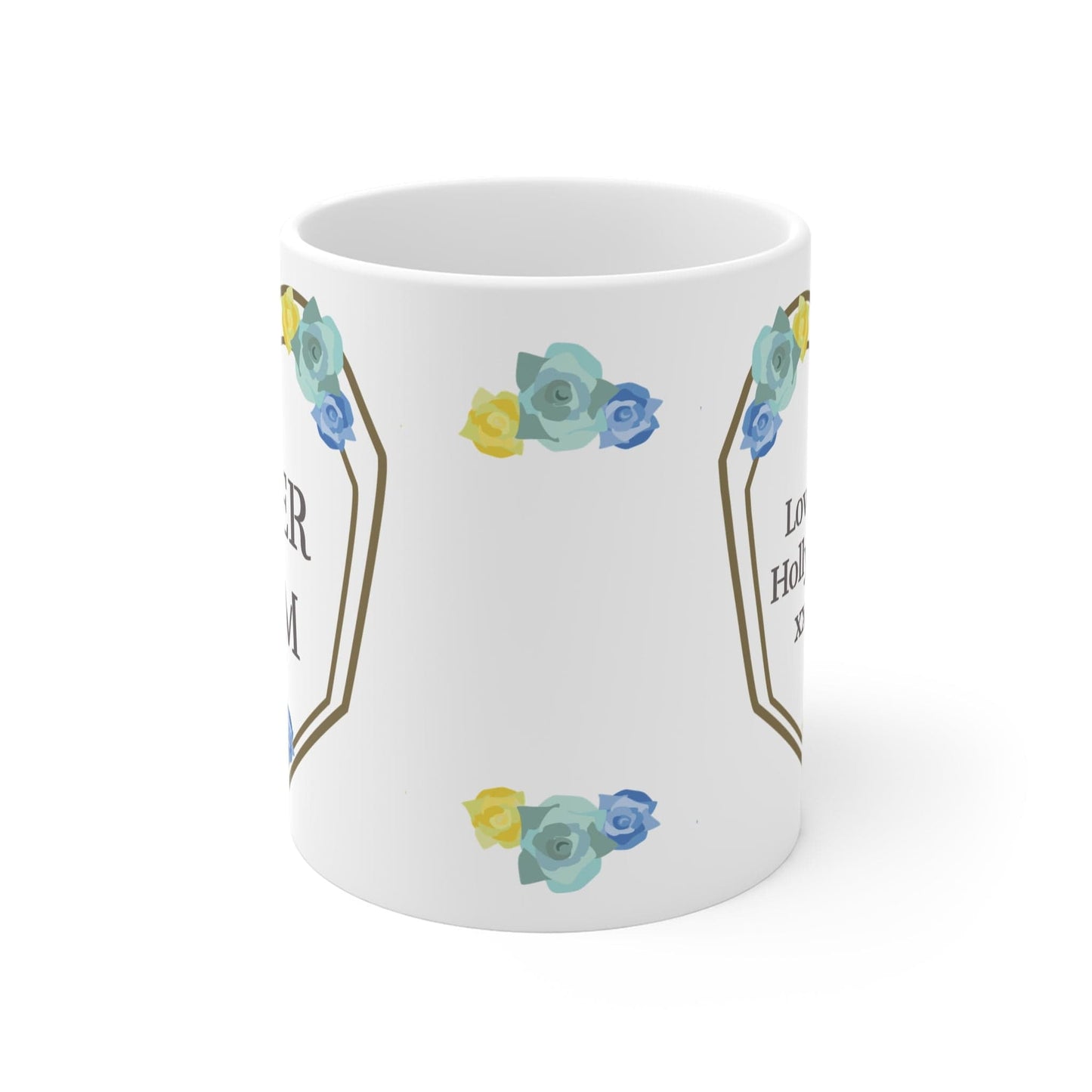 Printify Mug 11oz Super Mum Floral 11oz Mug