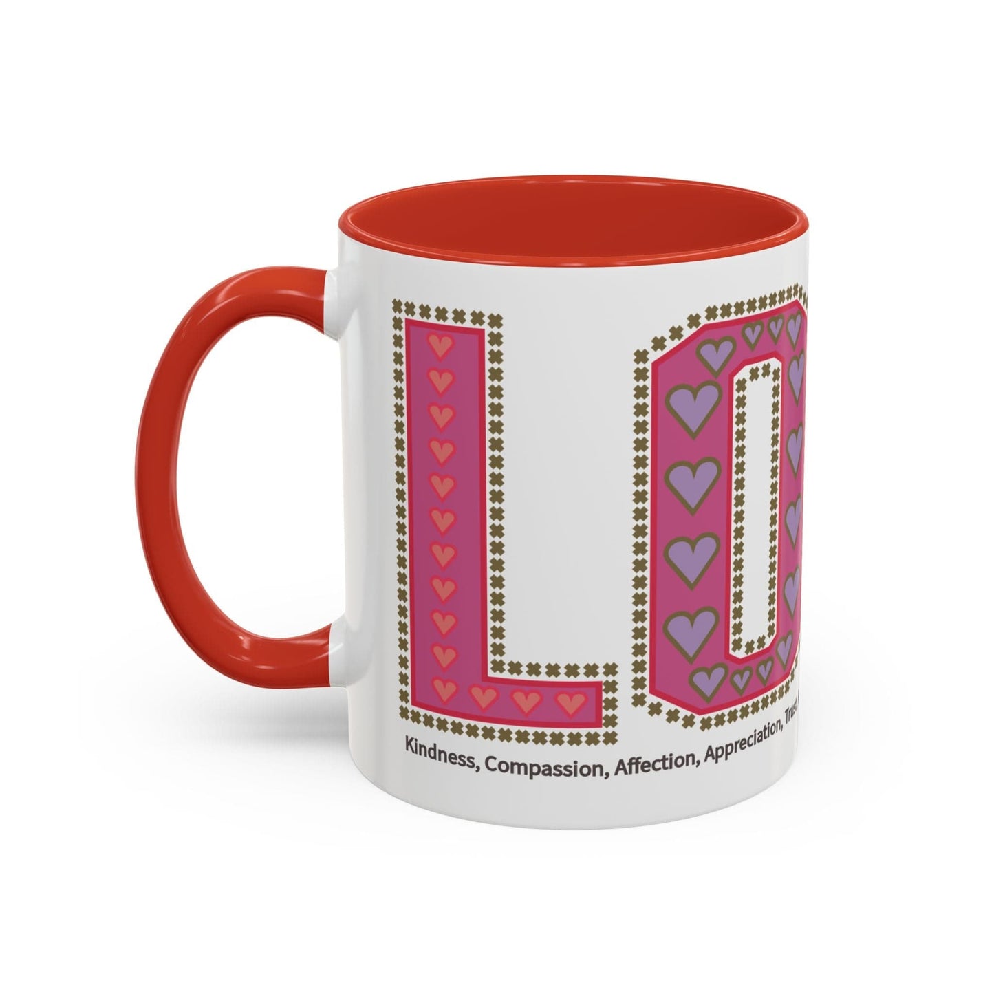 Printify Mug Mug - Love Slogan Accent Mug with Pattern Designs
