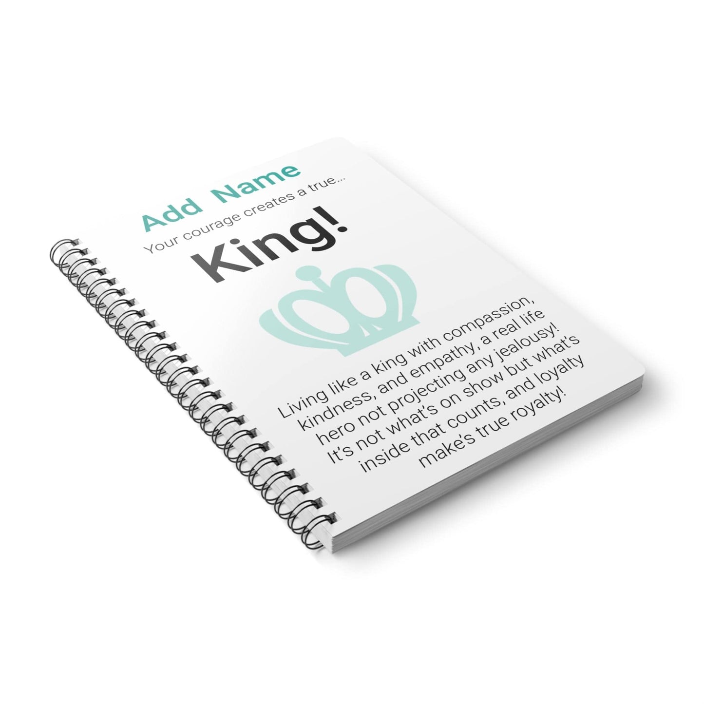 Printify Paper products A5 / Lined Personalised King Wiro Notebook, A5