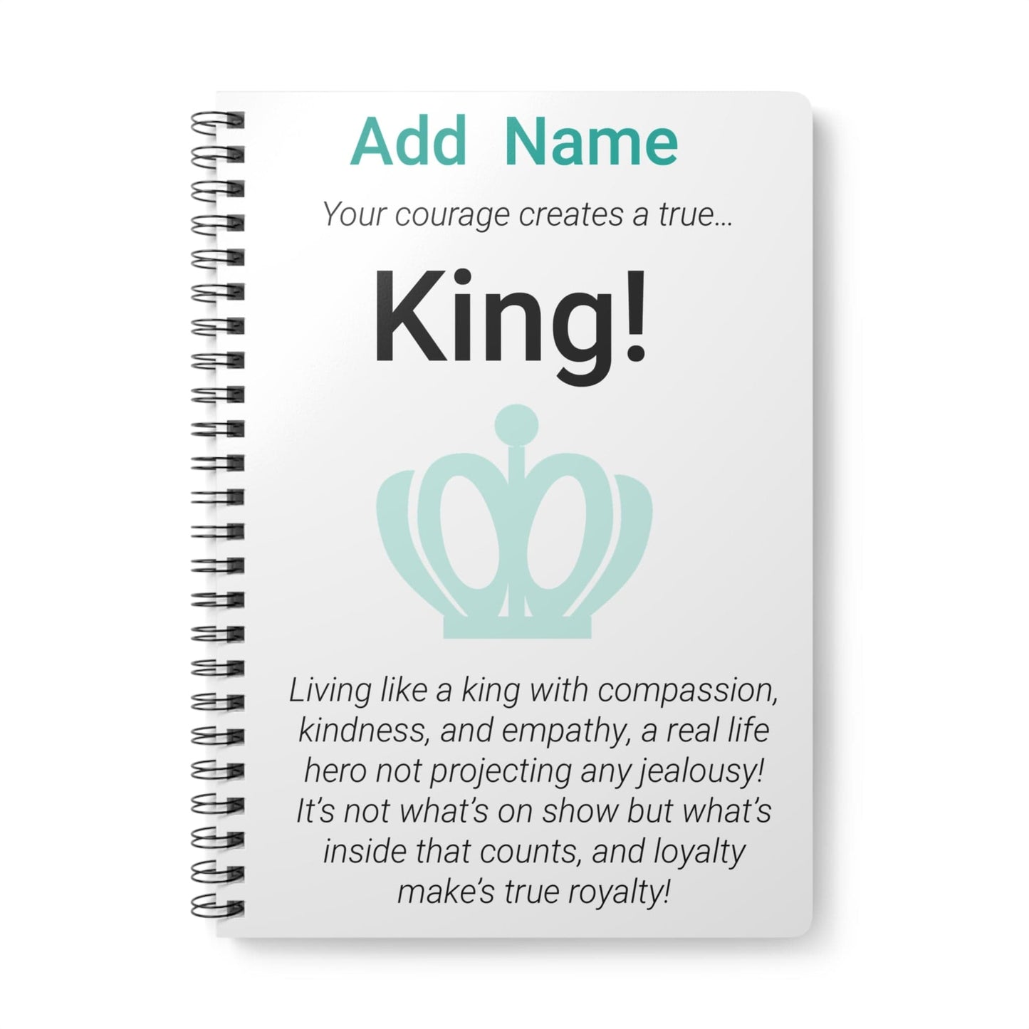 Printify Paper products A5 / Lined Personalised King Wiro Notebook, A5