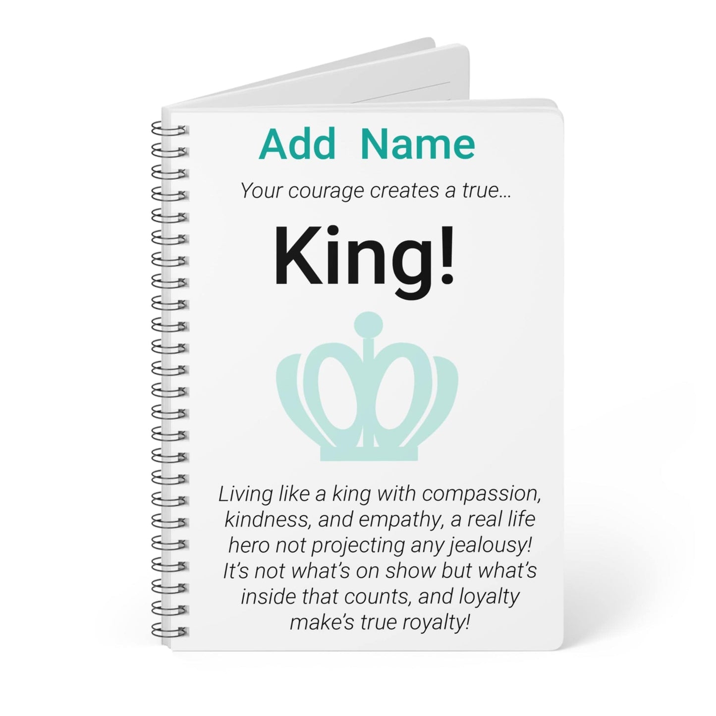 Printify Paper products A5 / Lined Personalised King Wiro Notebook, A5