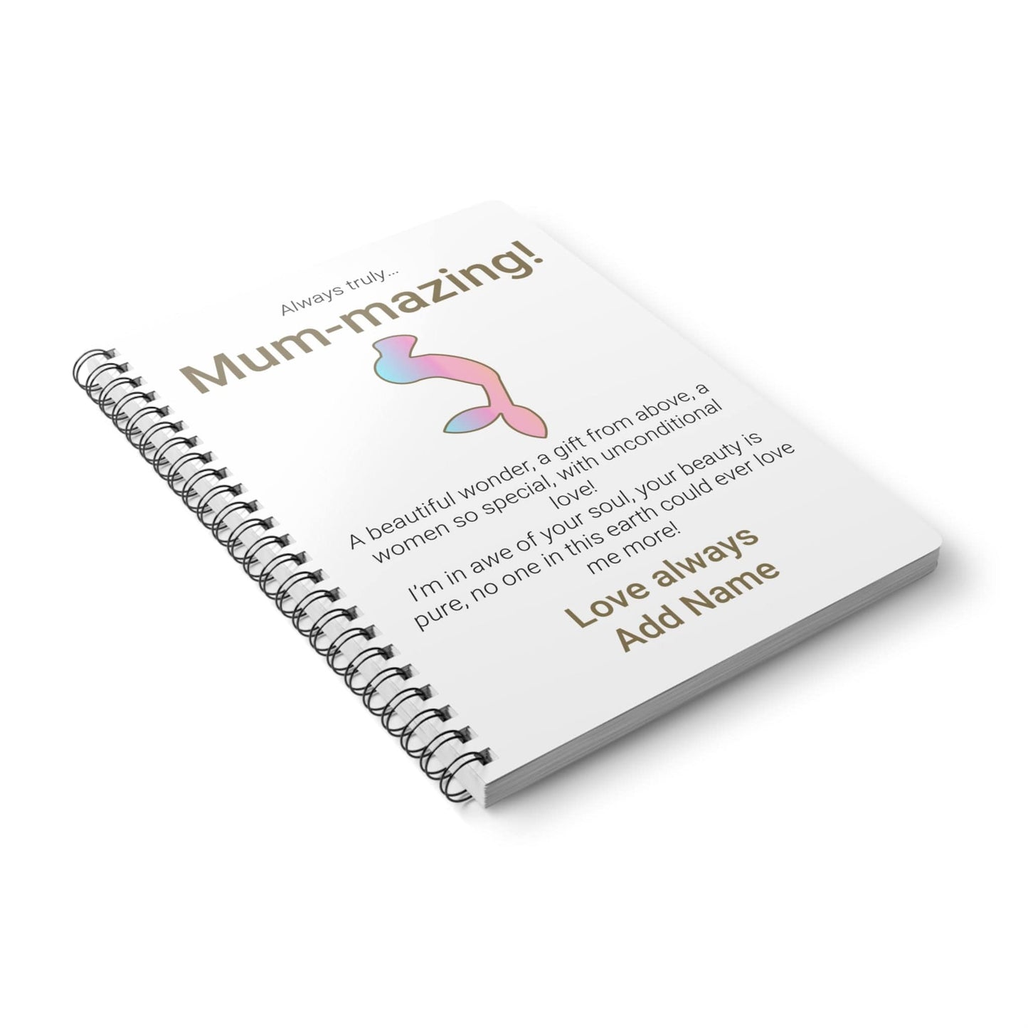 Printify Paper products A5 / Lined Personalised Mum-Mazing Wiro Notebook, A5