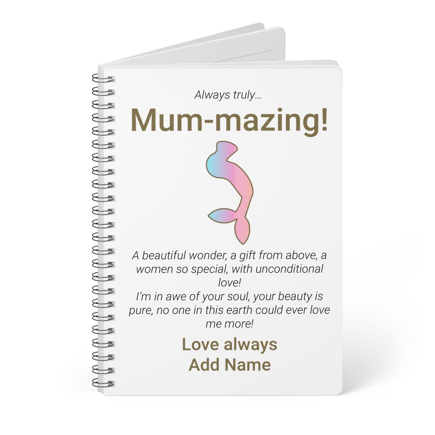 Printify Paper products A5 / Lined Personalised Mum-Mazing Wiro Notebook, A5