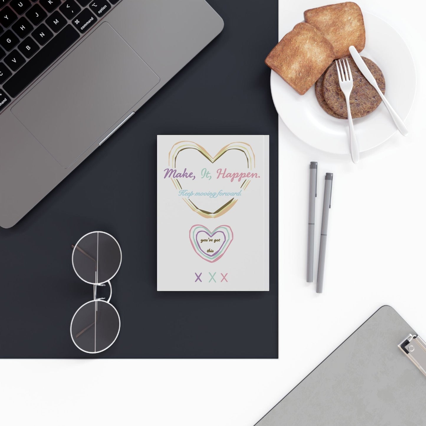 Printify Paper products Personalised Focus Hard Backed Journal