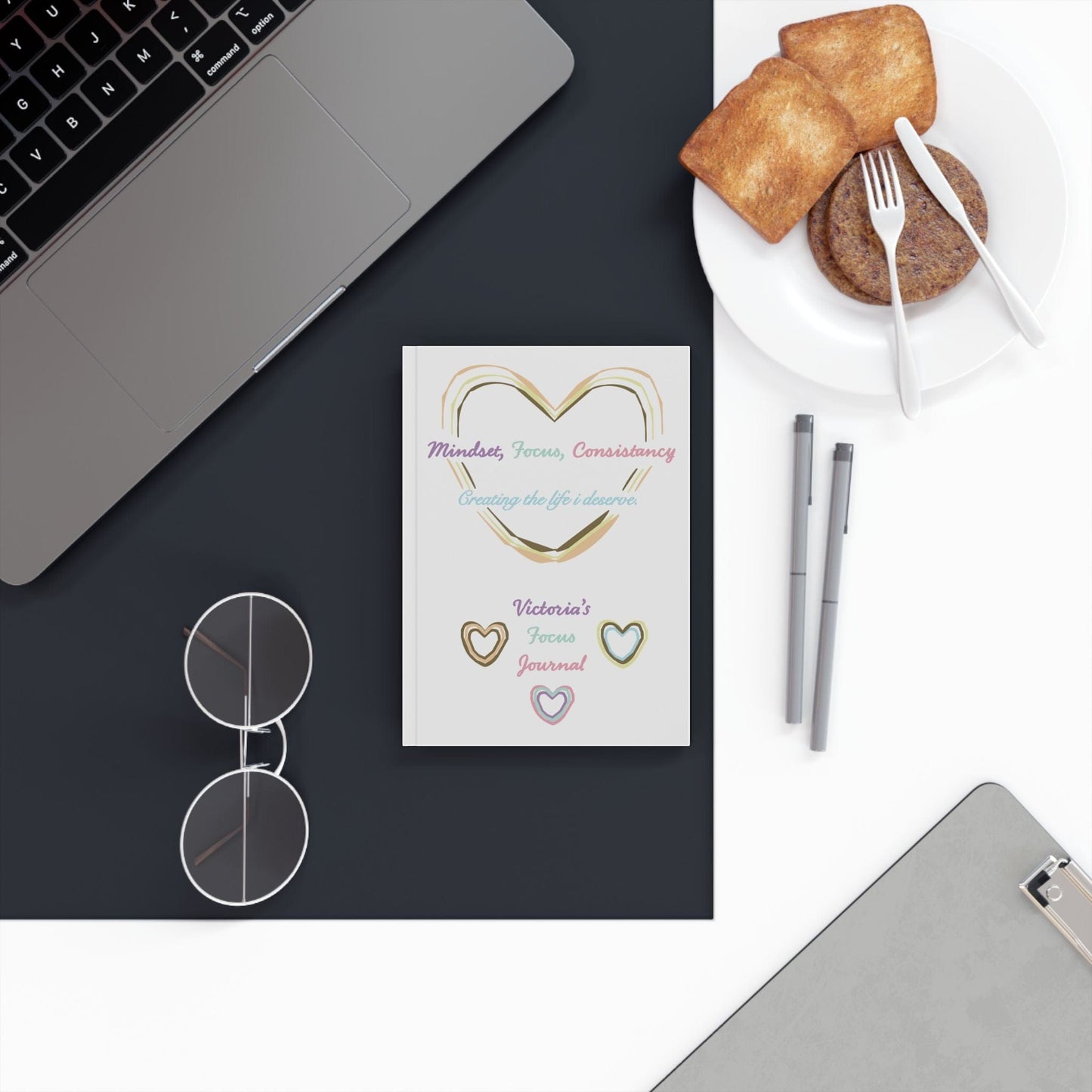 Printify Paper products Personalised Focus Hard Backed Journal