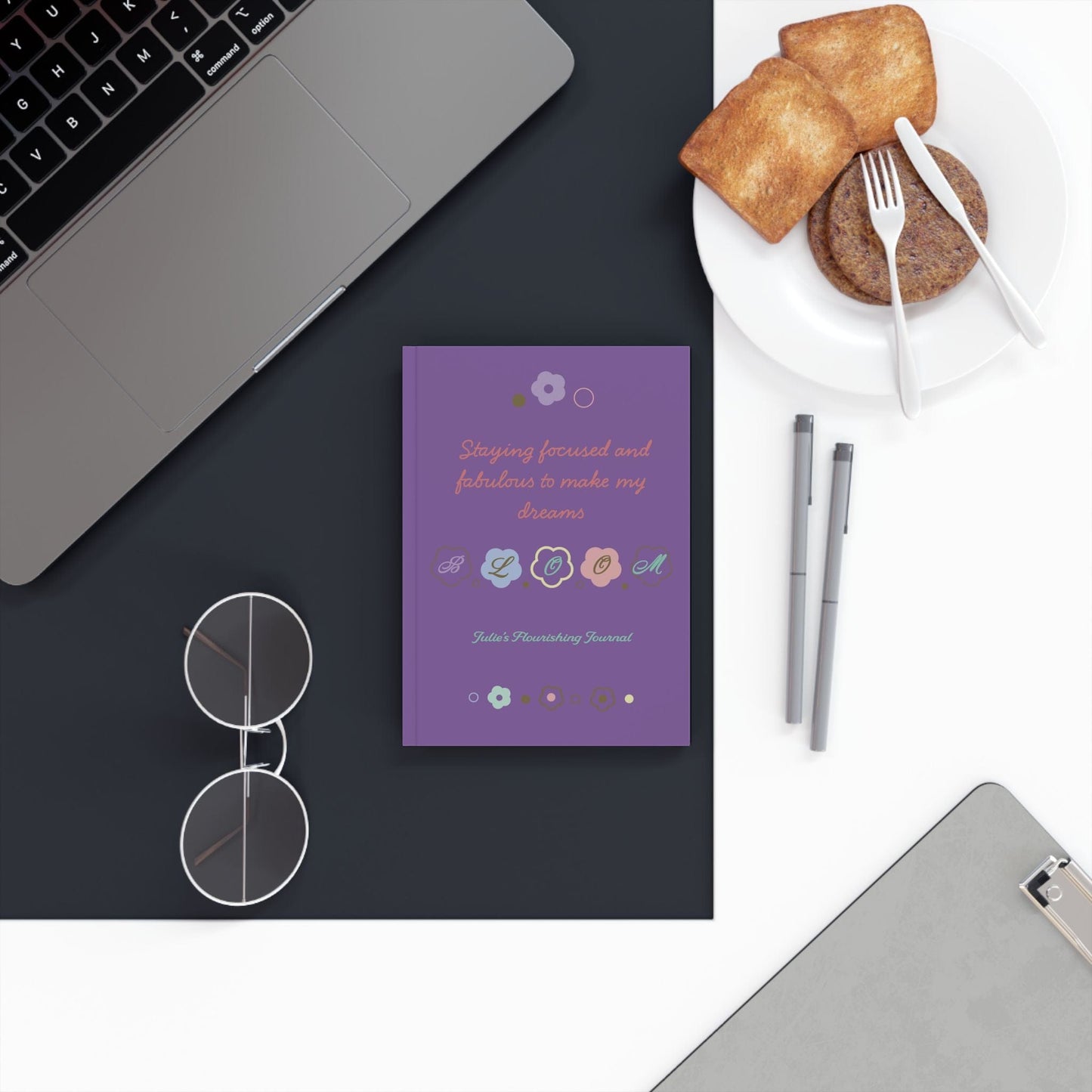 Printify Paper products Personalised Make Dreams Bloom Journal