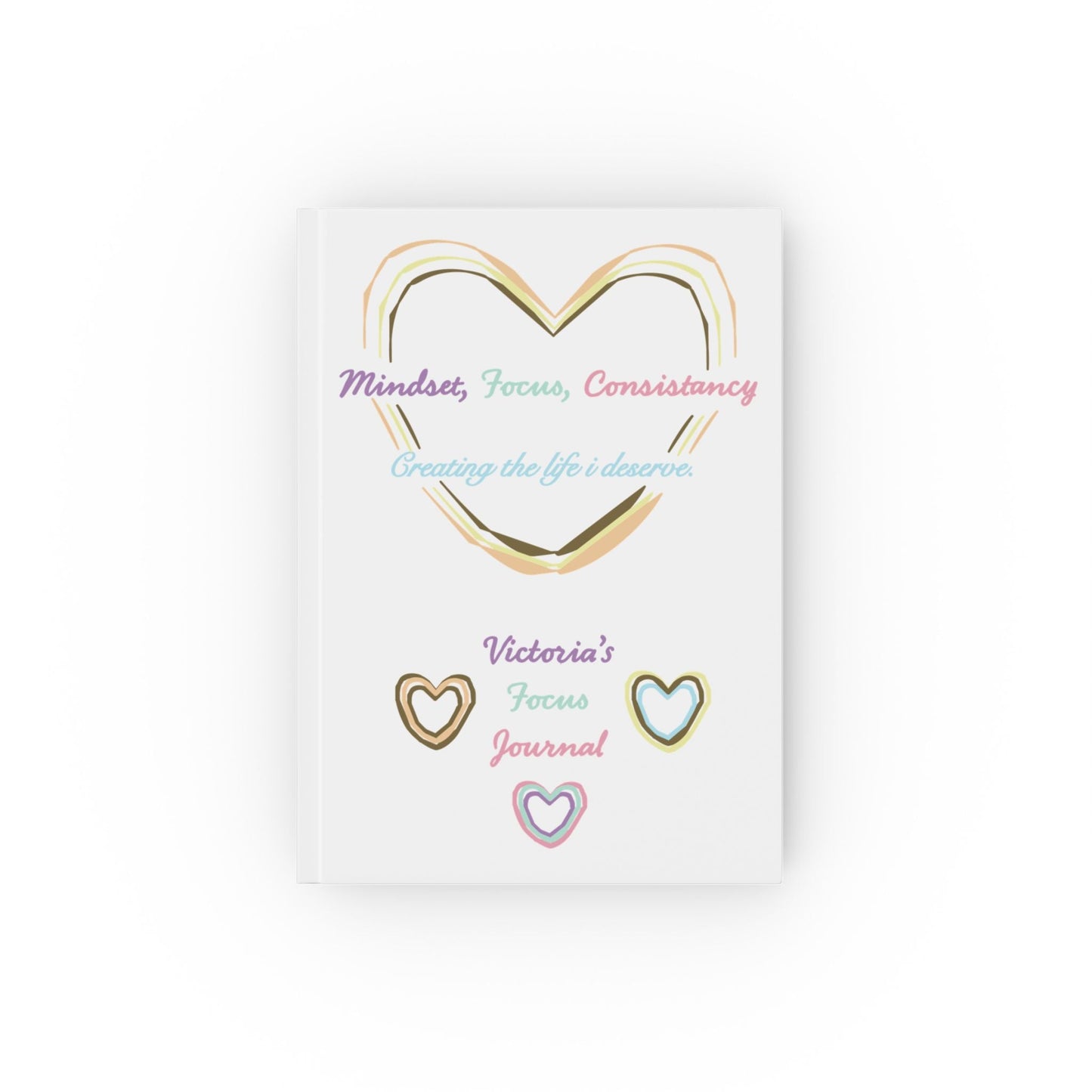 Printify Paper products Ruled line / 5.2" x 7.4" Personalised Focus Hard Backed Journal