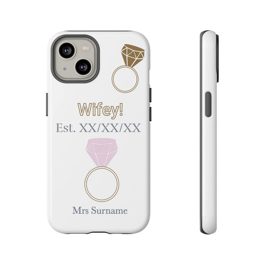 Printify Phone Case iPhone 14 / Glossy Personalised Wifey Iphone Case