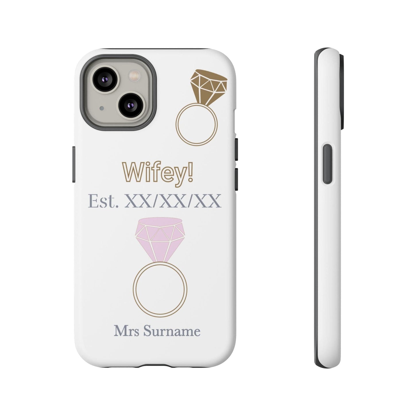 Printify Phone Case iPhone 14 / Matte Personalised Wifey Iphone Case