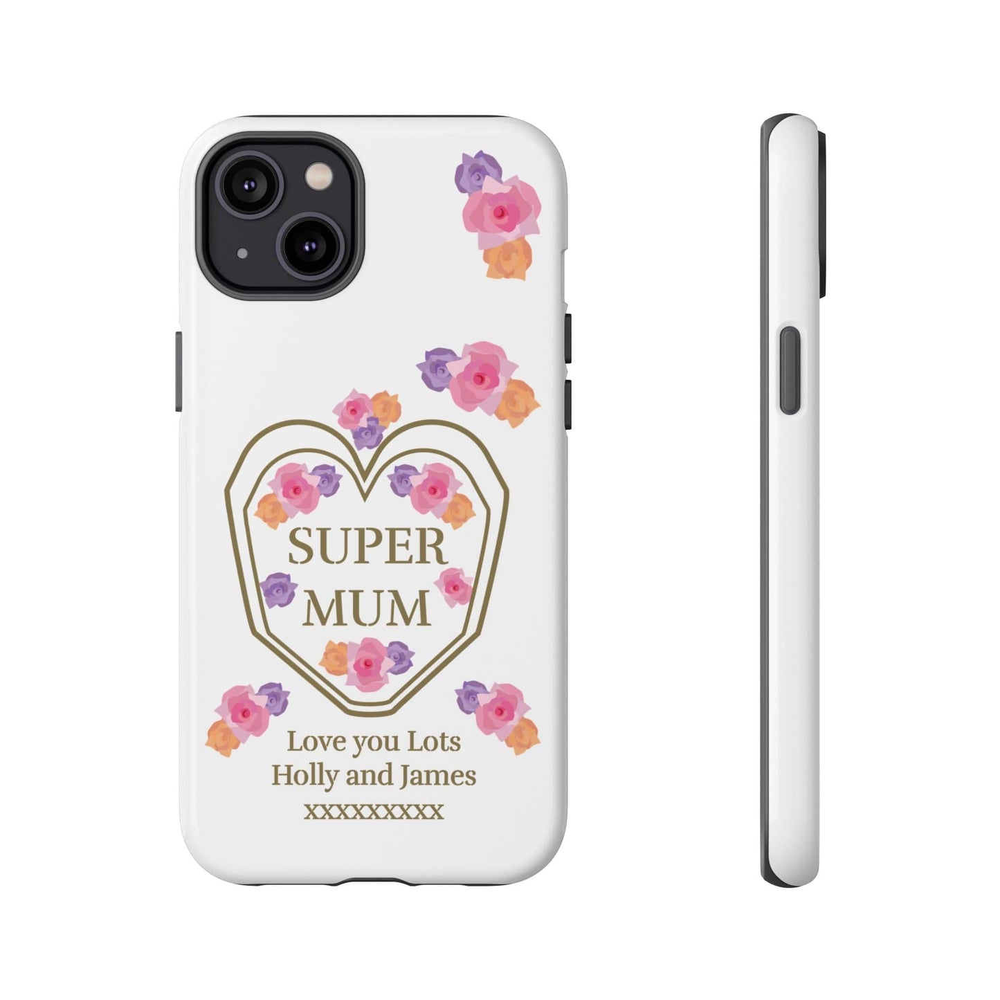 Printify Phone Case iPhone 14 Plus / Glossy Personalised Super Mum iphone Case