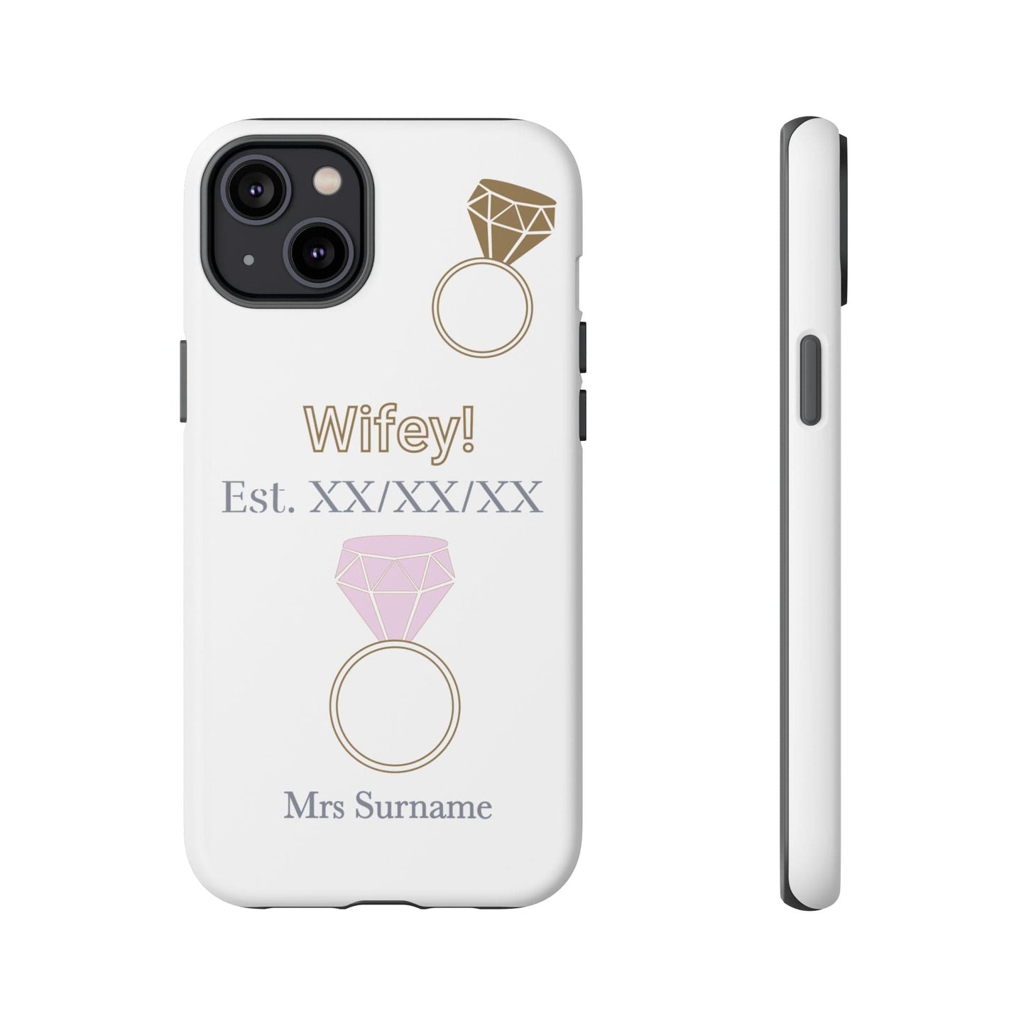Printify Phone Case iPhone 14 Plus / Matte Personalised Wifey Iphone Case