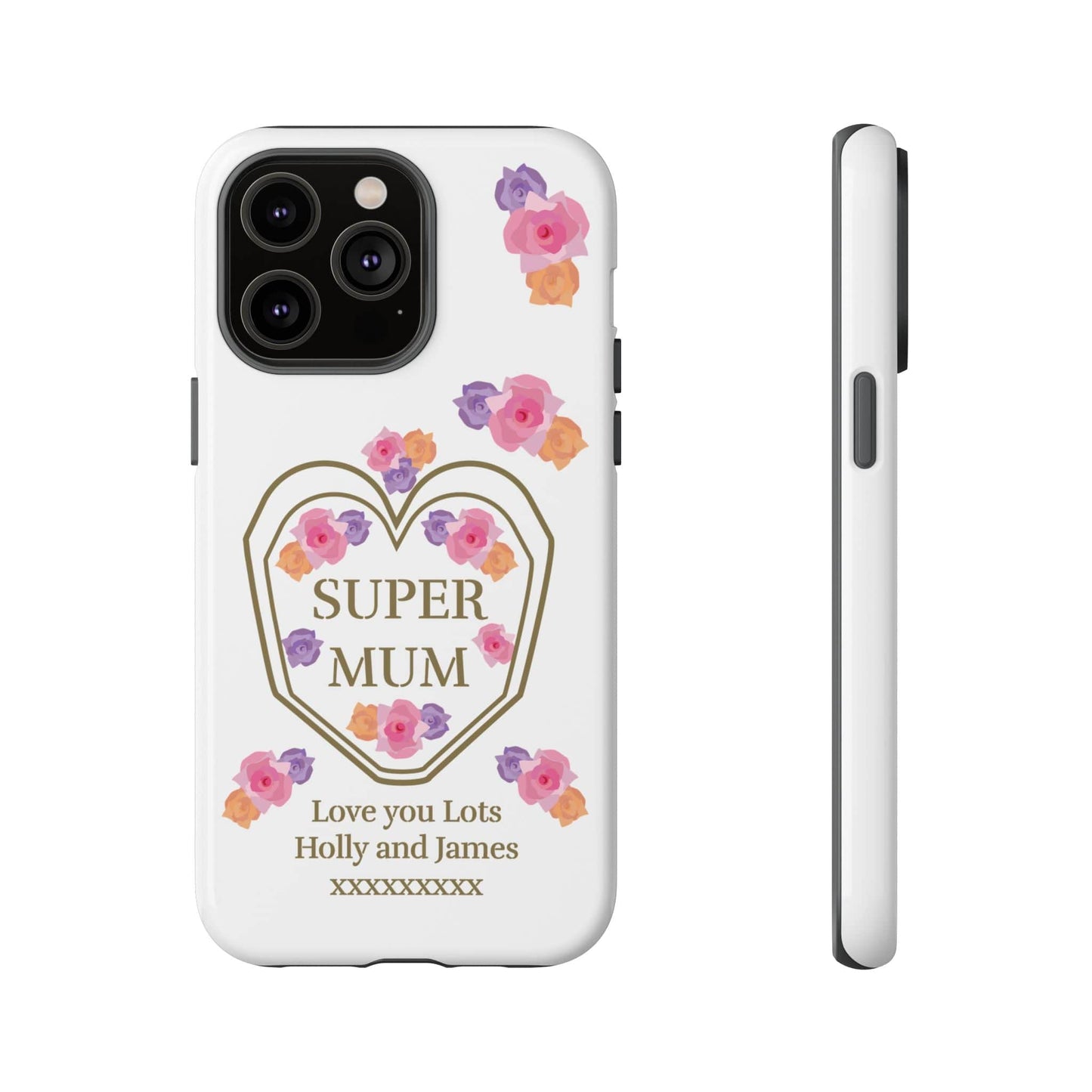 Printify Phone Case iPhone 14 Pro Max / Glossy Personalised Super Mum iphone Case