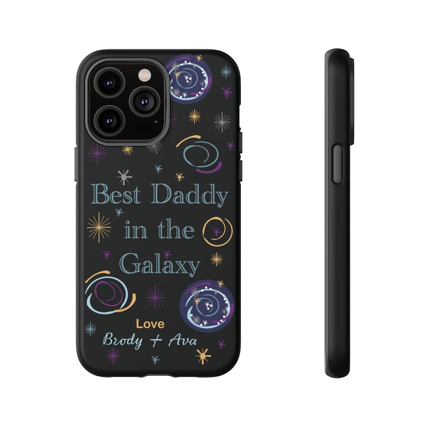 Printify Phone Case iPhone 14 Pro Max / Matte Personalised Best Daddy in the Galaxy iPhone Case – A Stellar Gift for Dad