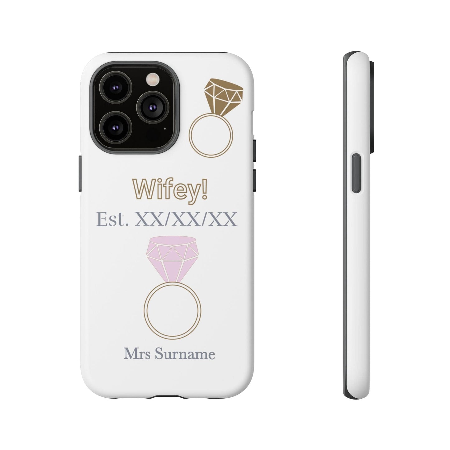Printify Phone Case iPhone 14 Pro Max / Matte Personalised Wifey Iphone Case