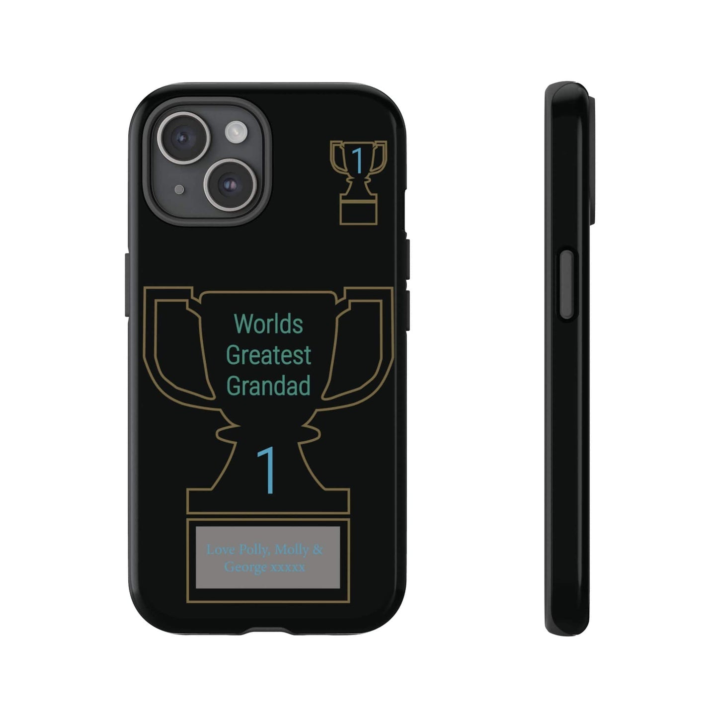 Printify Phone Case iPhone 15 / Glossy Personalised Worlds Greatest Grandad iPhone Case