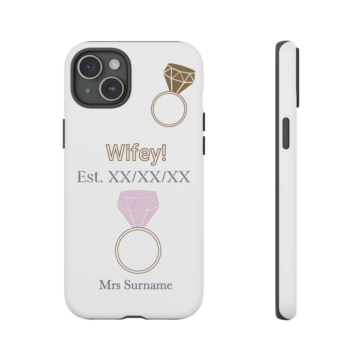 Printify Phone Case iPhone 15 Plus / Matte Personalised Wifey Iphone Case